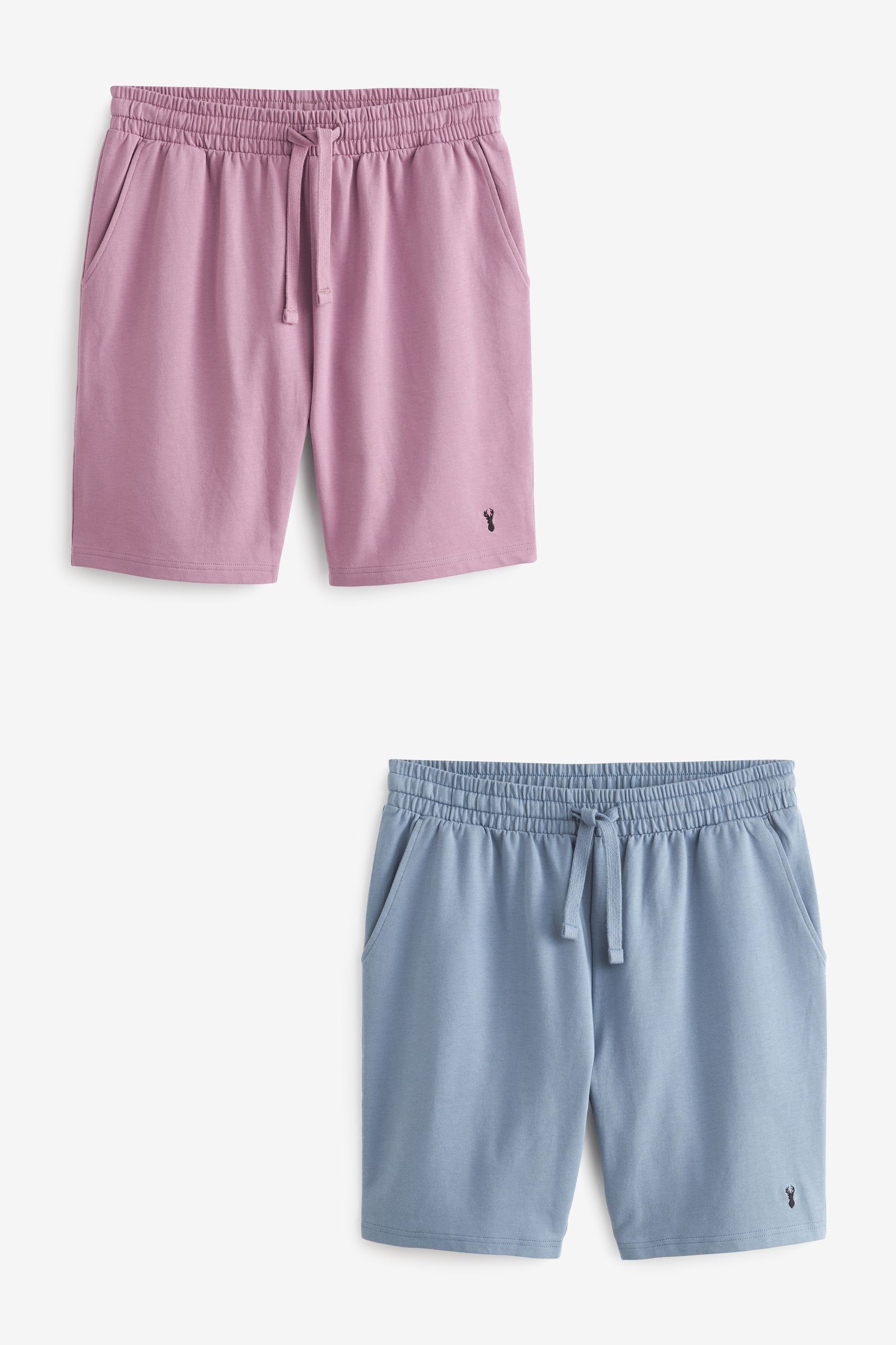 2er-Pack Next Shorts, Pink/Grey Schlafshorts Leichte (2-tlg)