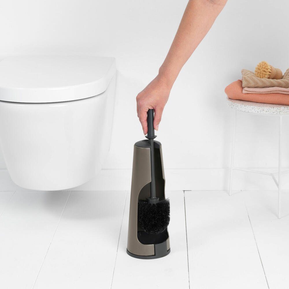 Brabantia WC-Garnitur Metall Toilettenbürste Platinum