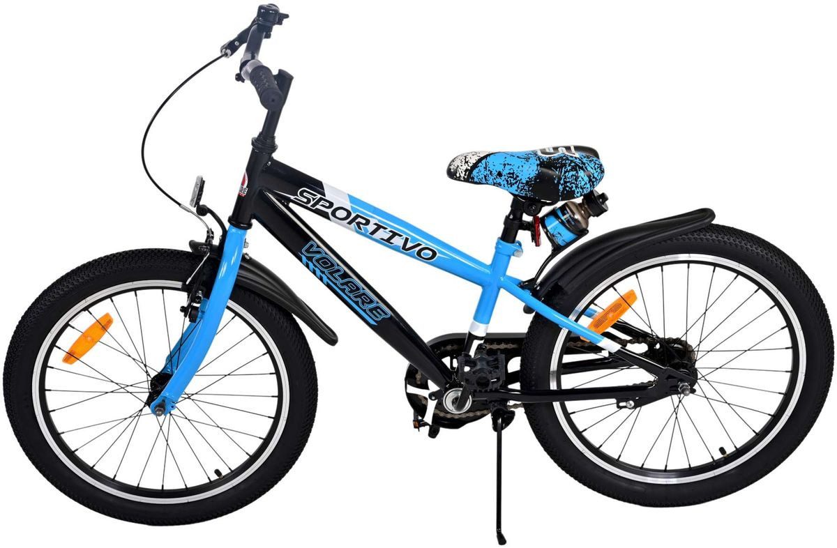 T&Y Trade Kinderfahrrad 20 Zoll Kinder Jungen Fahrrad Kinderfahrrad Rad Sportivo Blau 22110, 1 Gang, Rücktrittbremse, Seitenständer, Schutzbleche, Trinkflasche, Klingel