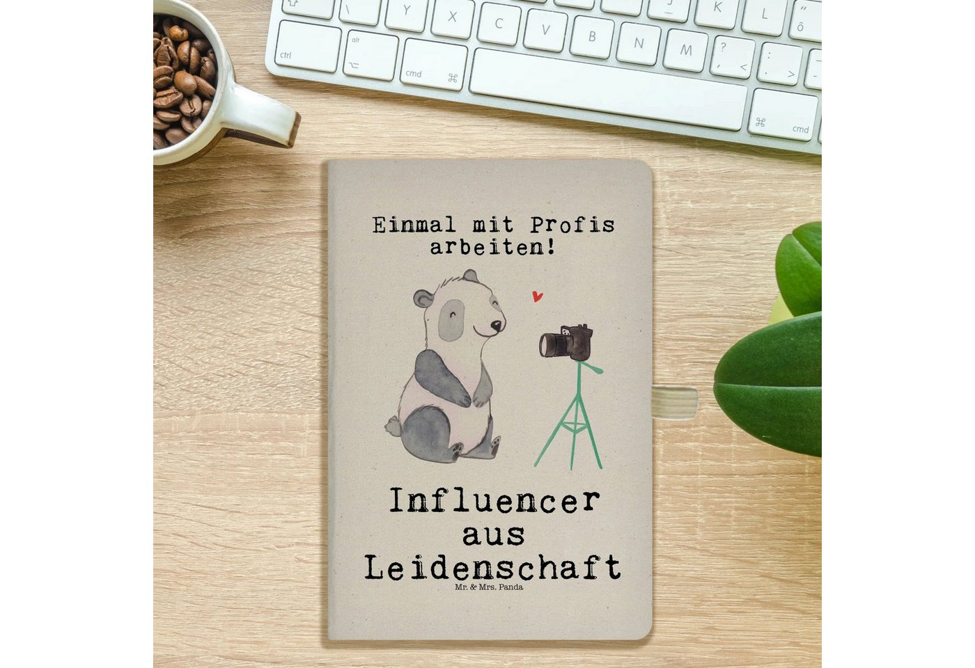 Thumbnail - Mr. & Mrs. Panda Notizbuch Influencer Leidenschaft - Transparent - Geschenk, A5 Notizbuch Nachha Mr. & Mrs. Panda, Hochw...