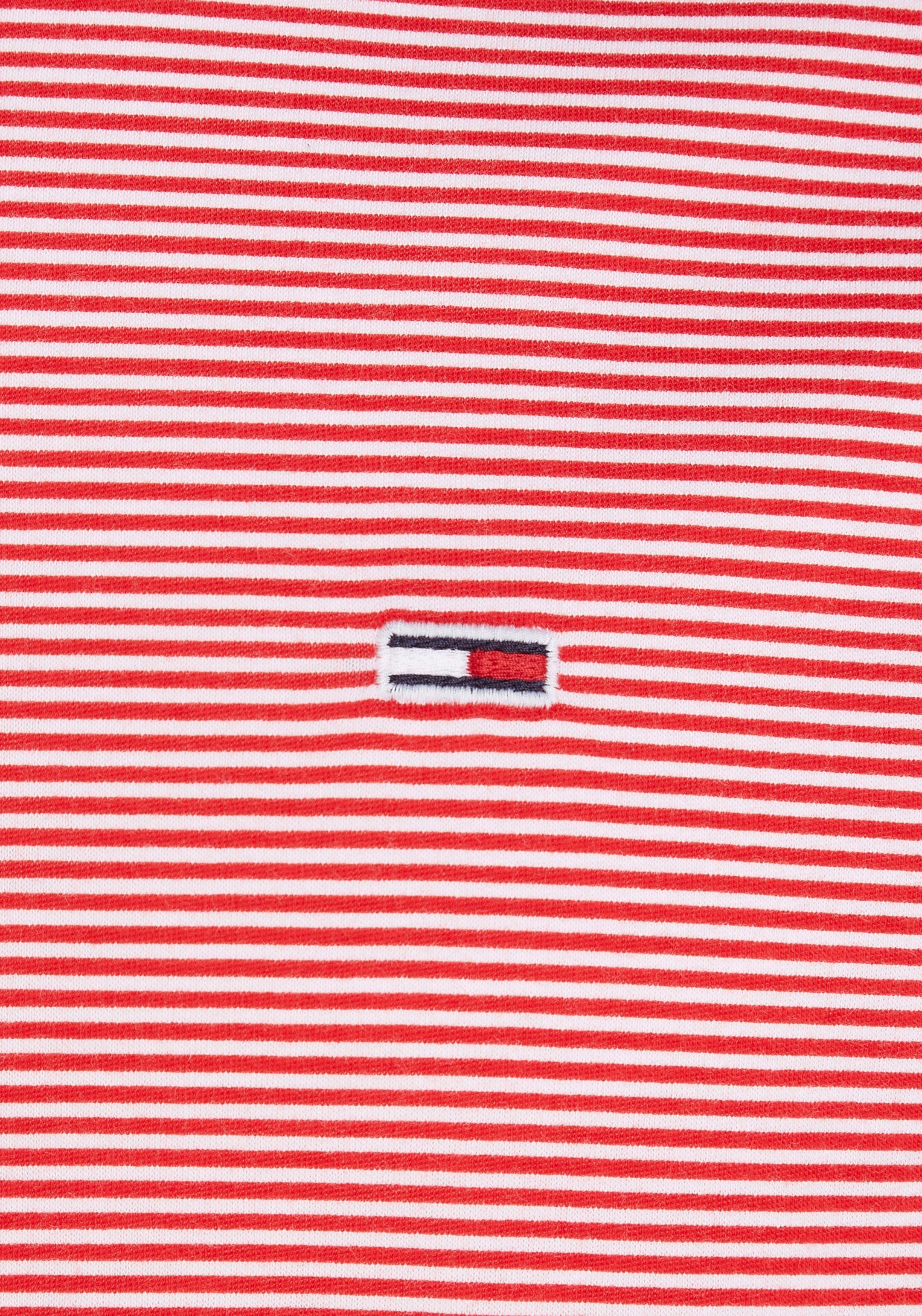 Tommy Jeans PACK TJM SOLID STRIPE & 2-tlg) (Packung, mit 2 TEE DeepCrimson/White T-Shirt Rundhalsausschnitt