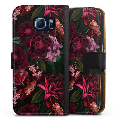 DeinDesign Handyhülle »Rose Blumen Blume Dark Red and Pink Flowers«, Samsung Galaxy S6 Hülle Handy Flip Case Wallet Cover Handytasche Leder