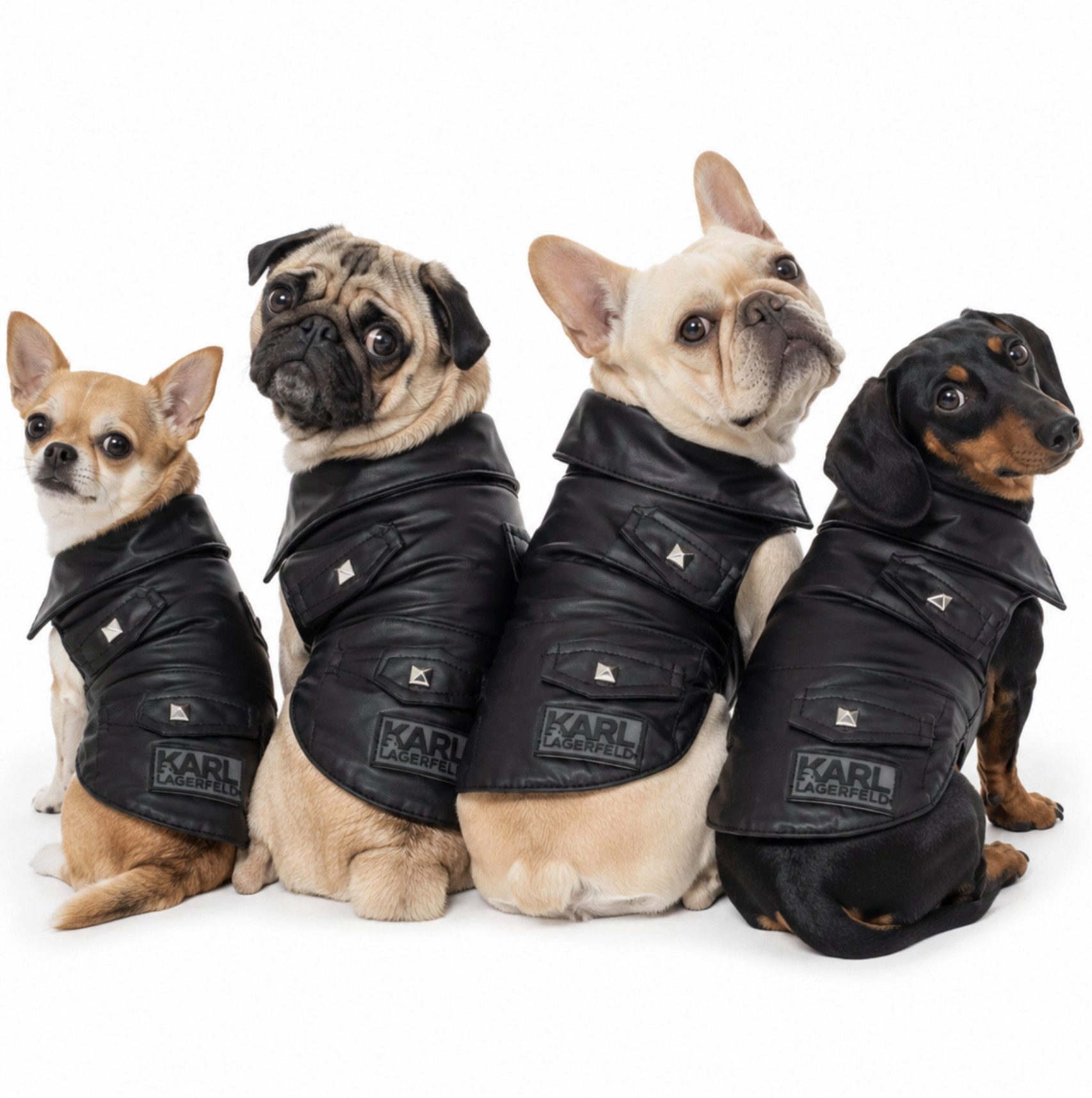 KARL LAGERFELD Hundejacke Hunde Regenjacke Hundemantel Regenmantel, Optimaler Schutz vor Regen, Wind und Schmutz