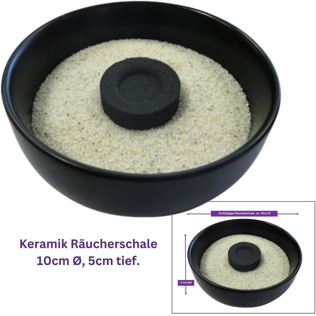 MyTobaQ Räucherschale Räuchern gegen negative Energie 7tlg Set Energetischen Hausreinigung, (1 St), Art. 81194-S – Bild 4 von 5