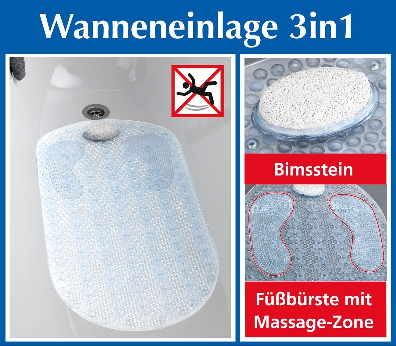 Maximex Wanneneinlage Wanneneinlage 3in1 Maße: 80 x 40 cm., B: 40.00 cm, L: 80.00 cm, 1-tlg.