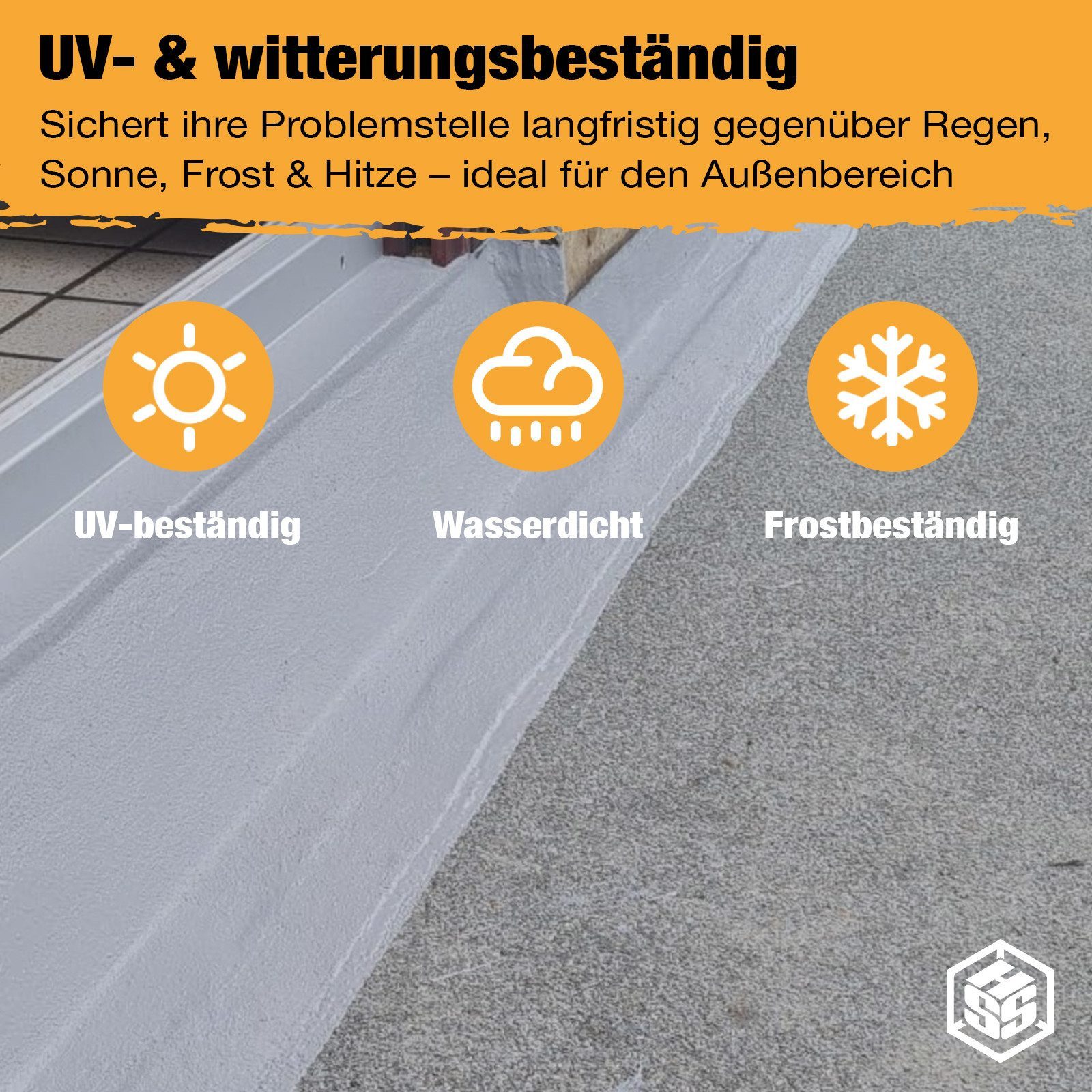 Hanse Syntec Systems Dichtstoff HSS Flüssigkunststoff, geeignet für alle Untergründe außer Silikon, frischen Bitumen/Asphalt