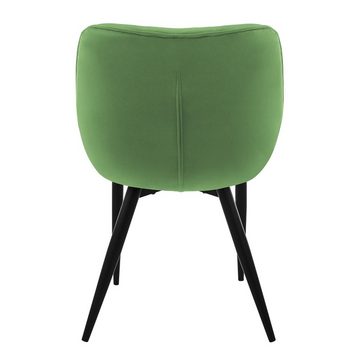 ML-DESIGN Stuhl Esszimmerstühle Set mit dickem gepolsterter Ergonomischer Sessel (2 St), 2x Polsterstuhl Grün mit Rücken & Armlehnen 59x67x83cm Stühl