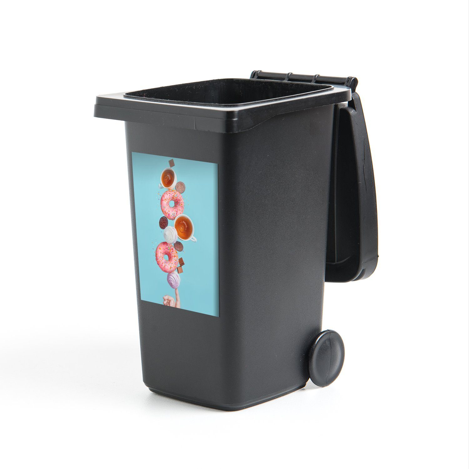 MuchoWow Wandsticker Süßigkeiten Container, St), Mülltonne, Abfalbehälter Mülleimer-aufkleber, Sticker, (1 im Gleichgewicht