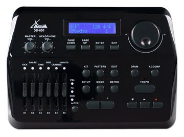 XDrum E-Drum DD-650 Mesh E-Drum Kit - mit echter HiHat - Kick-Pad aus Holz, 17-St., 720 Sounds, 20 Preset- und 20 User-Kits