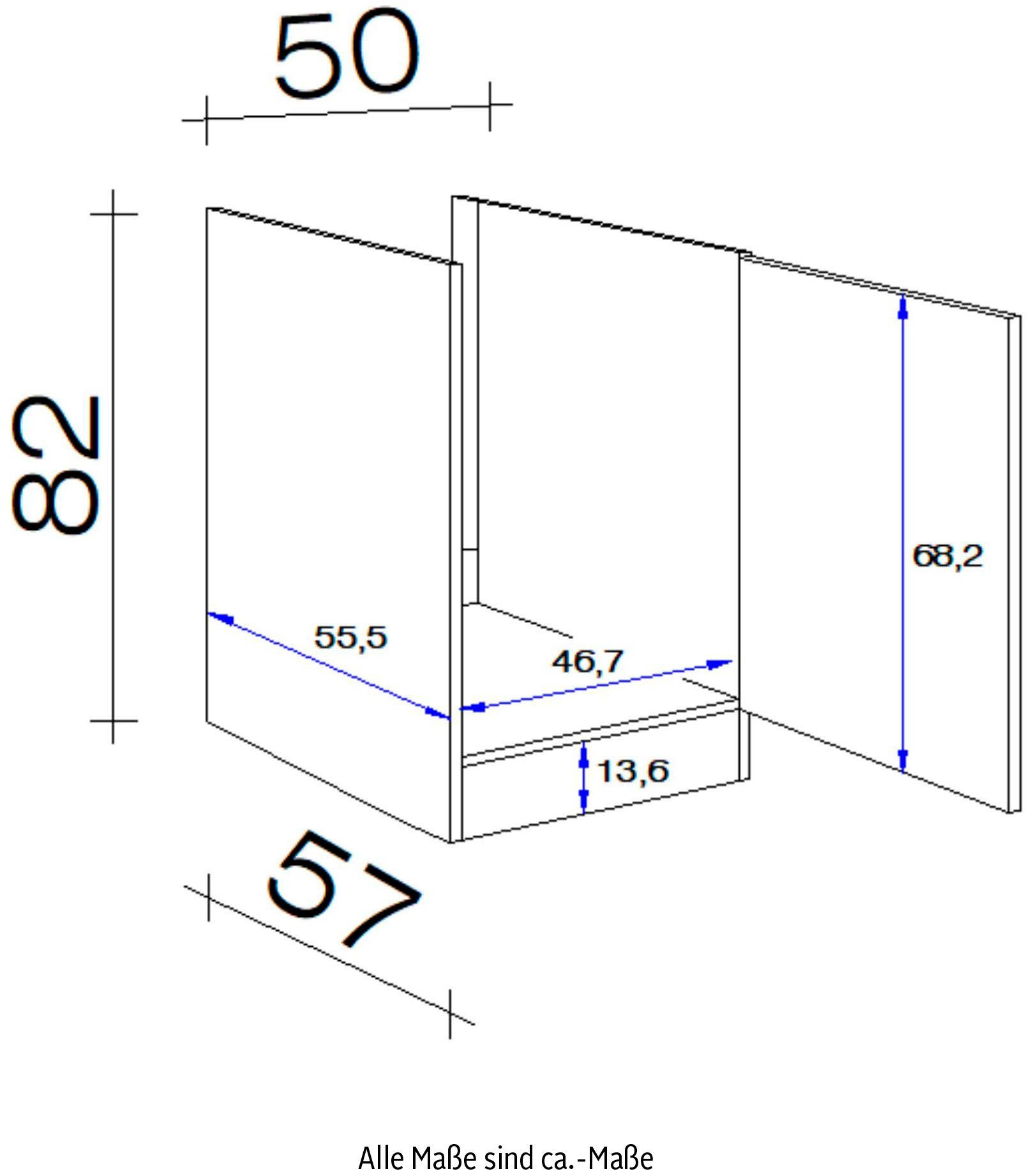 Flex-Well Spülenschrank Antigua H x T) (B x 50 57 82 x cm x