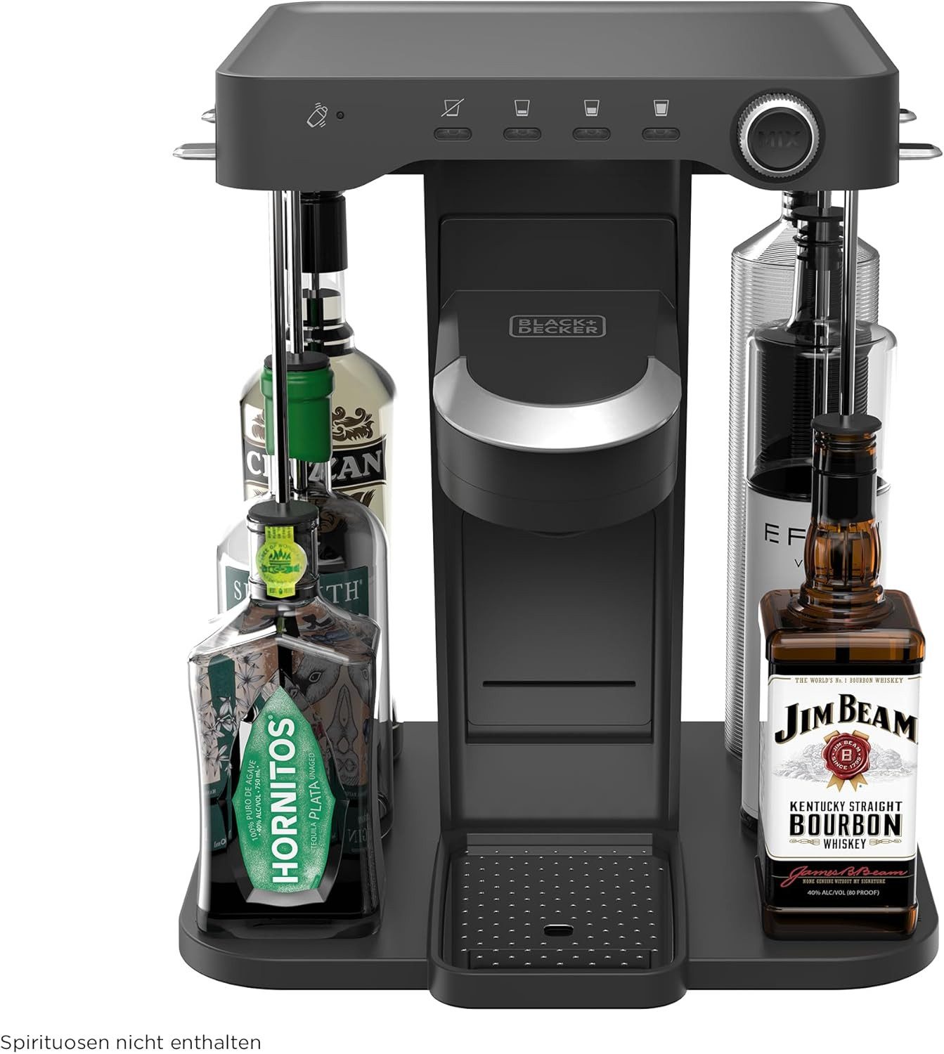 Black + Decker Cocktail Shaker Cocktail-Maschine individ. Cocktails auf Knopfdruck für 5 Spirituosen, (1-tlg)