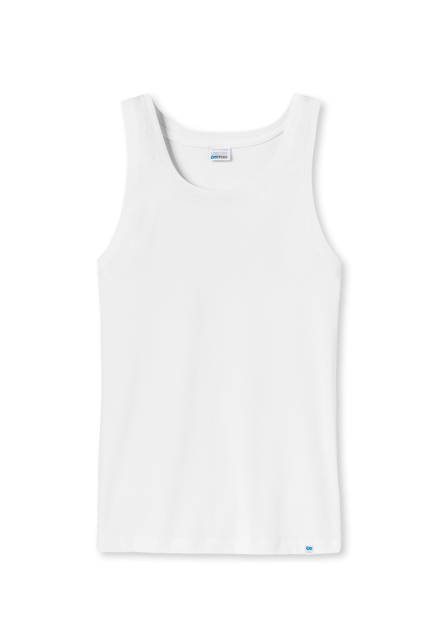 Schiesser Unterhemd Long Life Rib mit Rundhalsausschnitt, Cotton-Mix