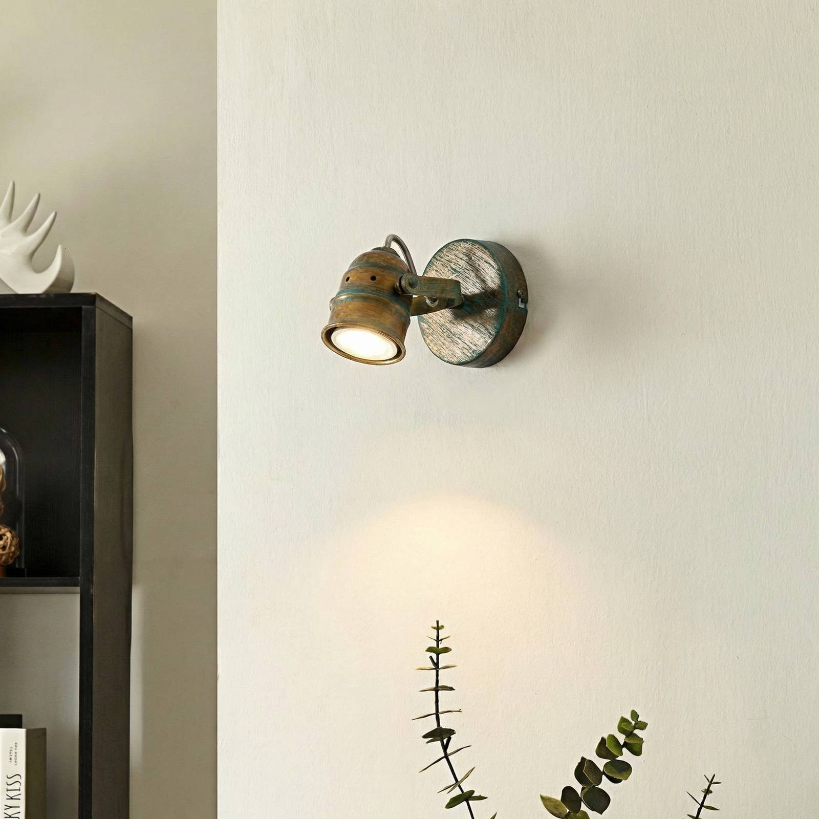 Lindby Wandleuchte Leonor, Metall, Bronze IP20, 1 x 10 W LED