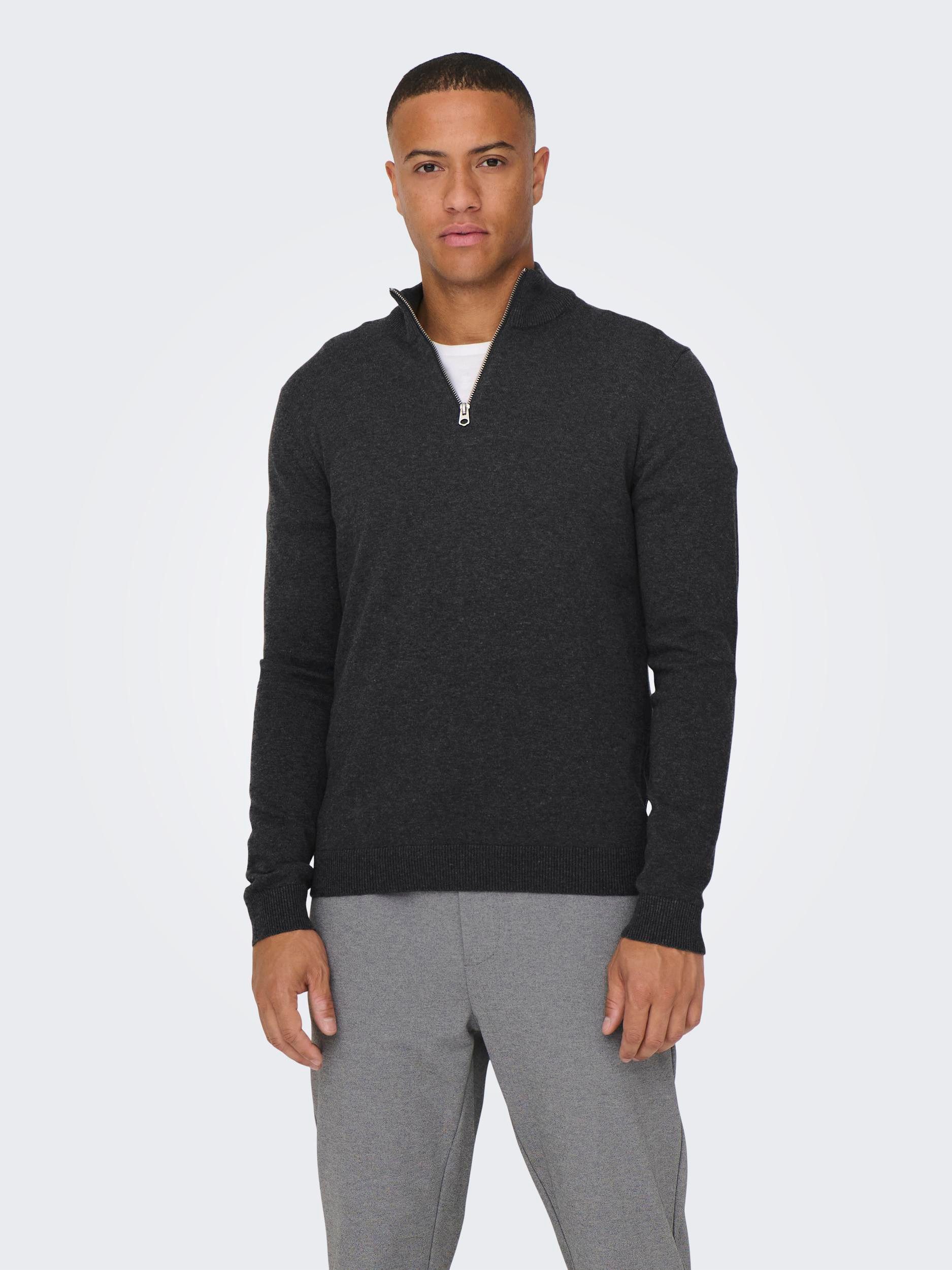 ONLY & SONS Вязаные свитера ONSALEX REG 12 HALF ZIP KNIT