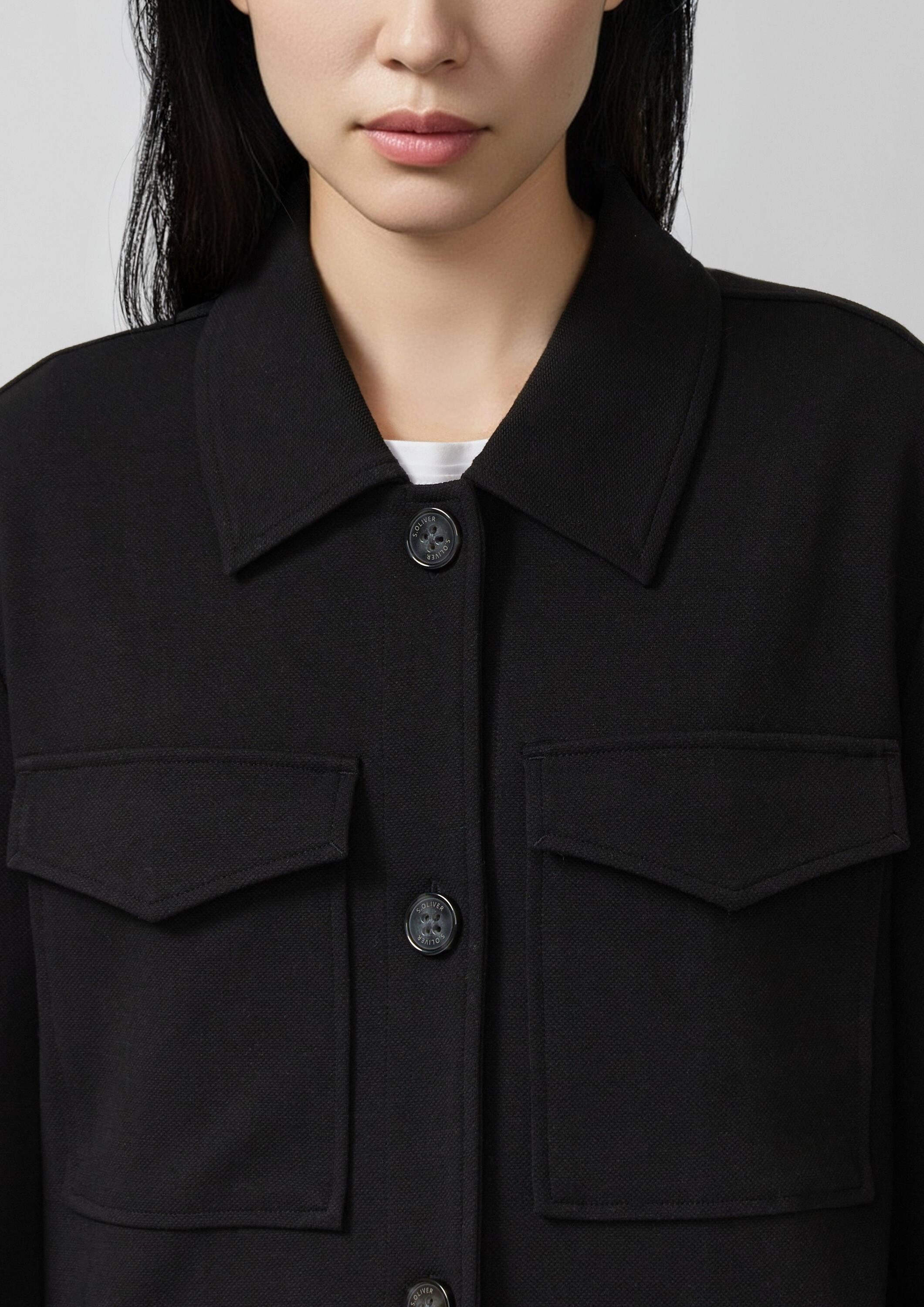 s.Oliver Funktionsjacke Indoor-Jacke Strukturierte Jacke aus Interlock
