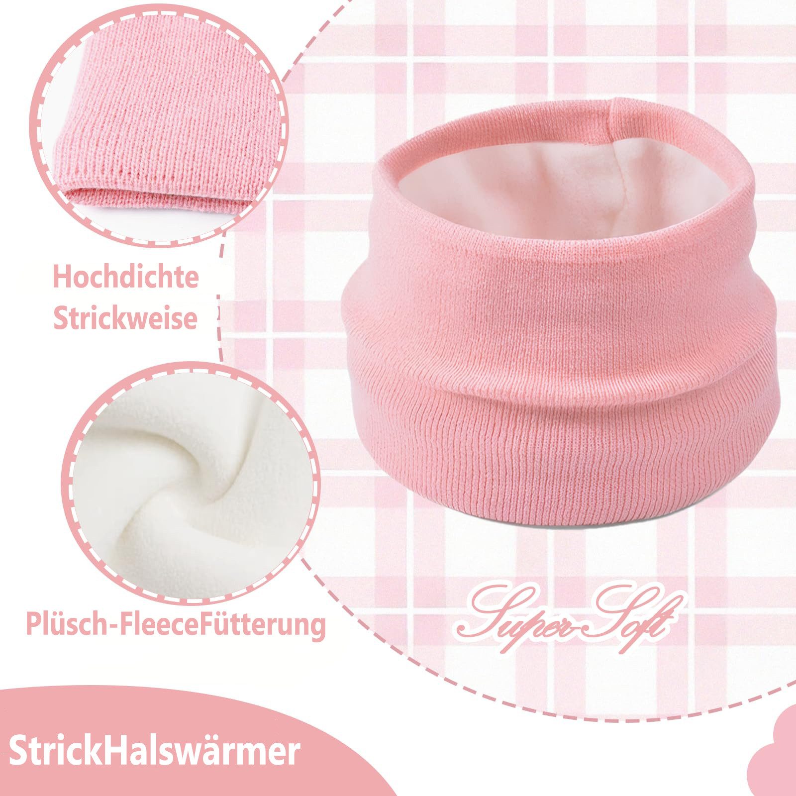 Coonoor Mütze & Schal Kinder Mütze, Handschuhe und Halswärmer Set, (3-tlg) geeignet für Jungen und Mädchen im Alter von 3-10 Jahren – Bild 3 von 5