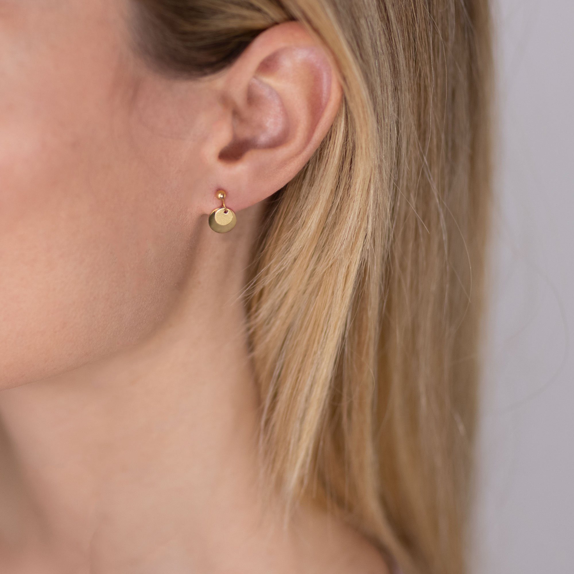 AURORE AILORIA Edelstahl ohrringe, aus Ohrhänger glänzendem Paar Ohrringe goldfarben
