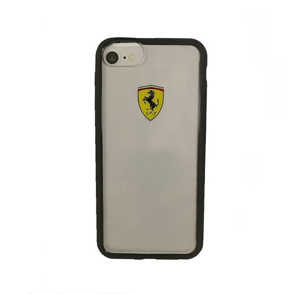 Ferrari Handyhülle Schutzhülle Case, Stoßfest, transparent, Eckenschutz
