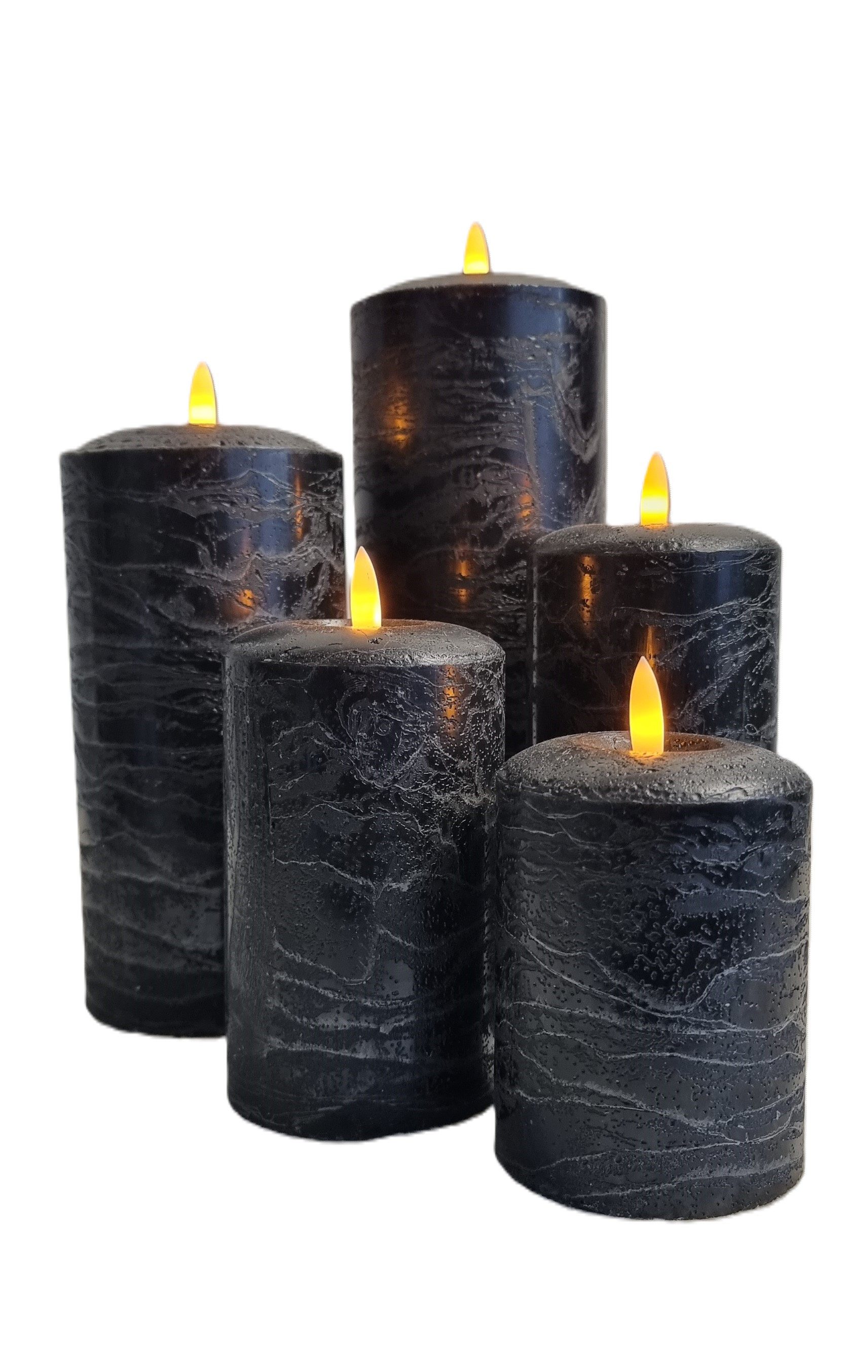 formano Stumpenkerze Echtwachskerze Rustik mit LED & Timer verschiedene Far günstig online kaufen