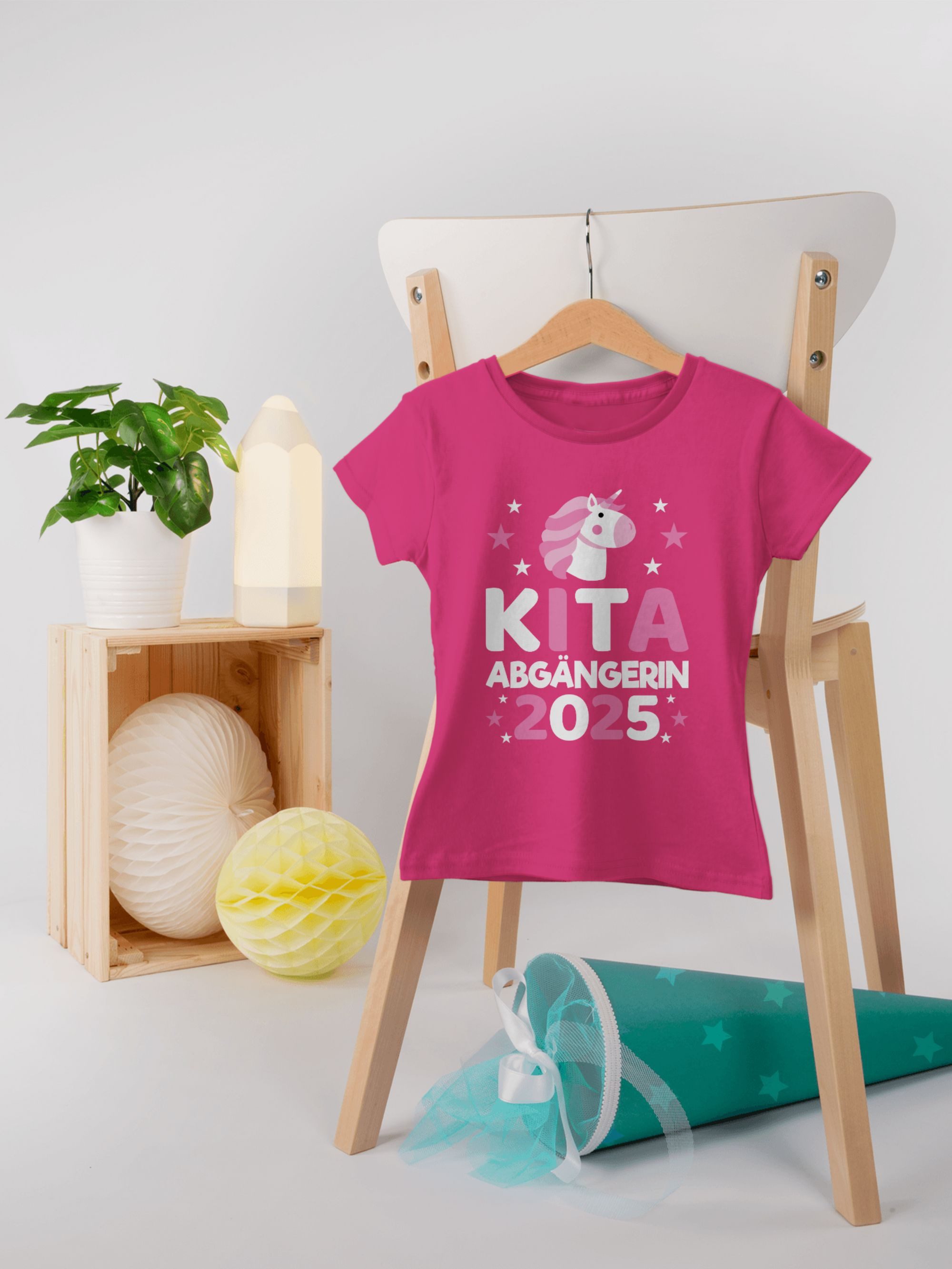 Shirtracer T-Shirt Kita Abgängerin 2025 Einhorn Einschulung Mädchen