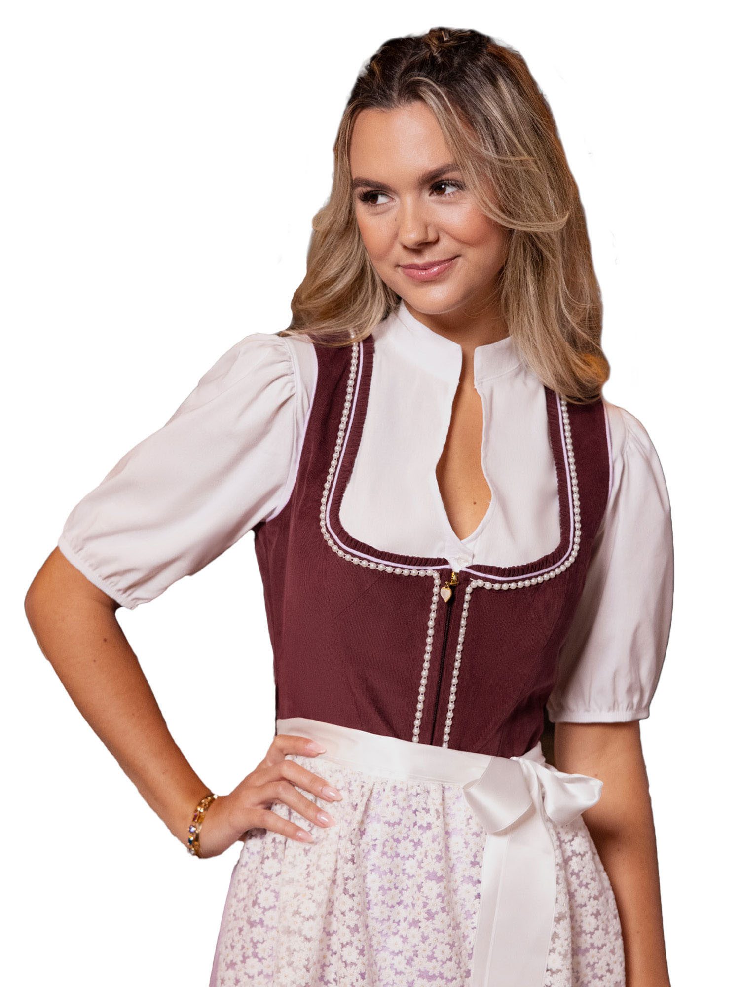 Nina Von C. Dirndlbluse Dirndl-Bluse halbarm Susanne (Stück, 1-tlg)