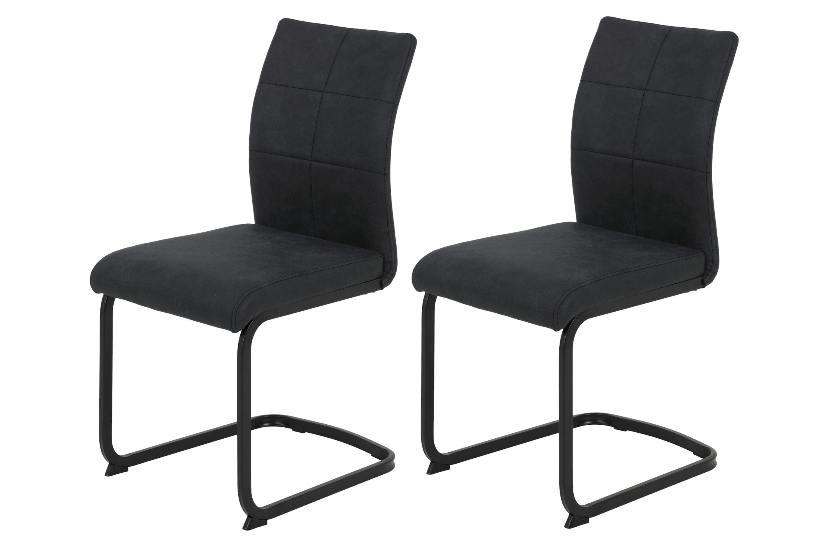 freiraum Freischwinger PIA S, (2er-Set) in anthrazit - 42x89x59 (BxHxT)