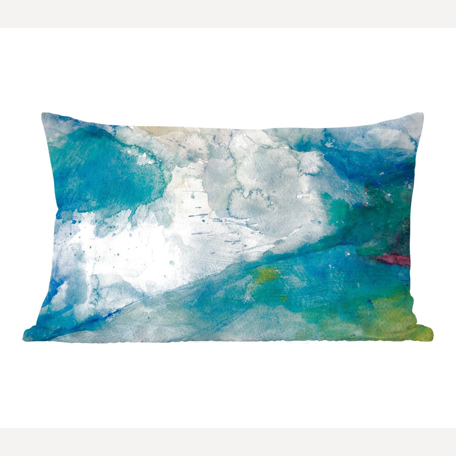 MuchoWow Dekokissen Meer - Sturm - Aquarell, Wohzimmer Dekoration, Zierkissen, Dekokissen mit Füllung, Schlafzimmer