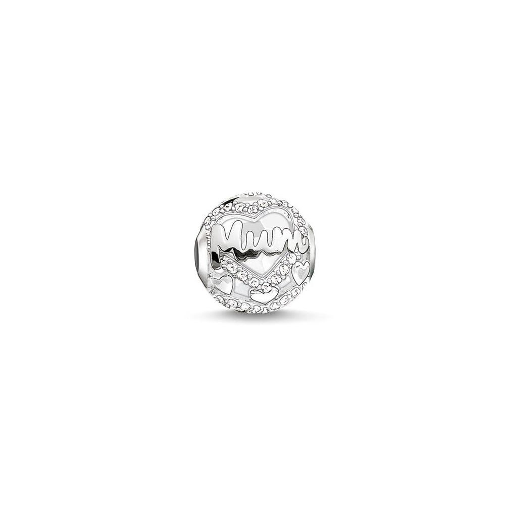 Bead K0190-625-14 Karma Bead Mum Zirkonia Silber