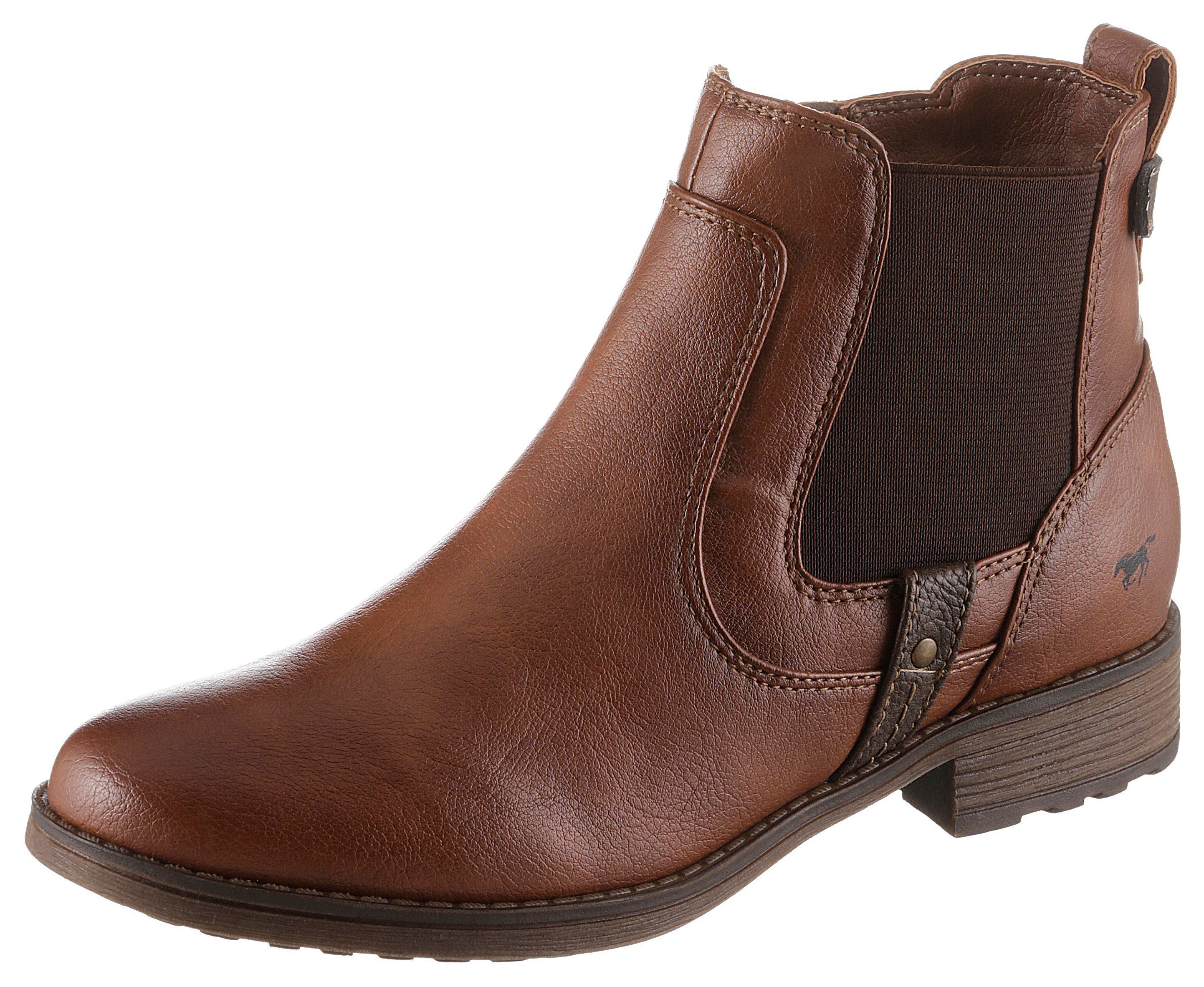 Mustang Shoes Chelseaboots aktueller in cognac-used Used-Optik