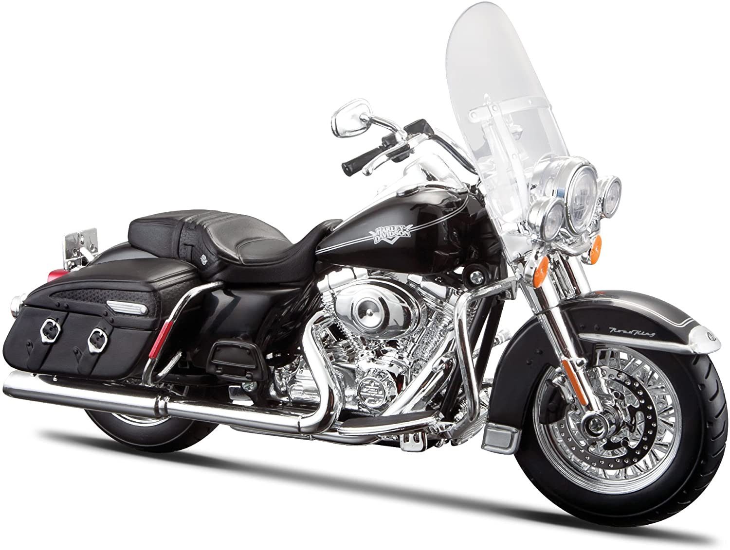Maisto® Modellmotorrad Harley Davidson FLHRC Road King Classic '13 (schwarz, Maßstab 1:12), Maßstab 1:12, detailliertes Modell