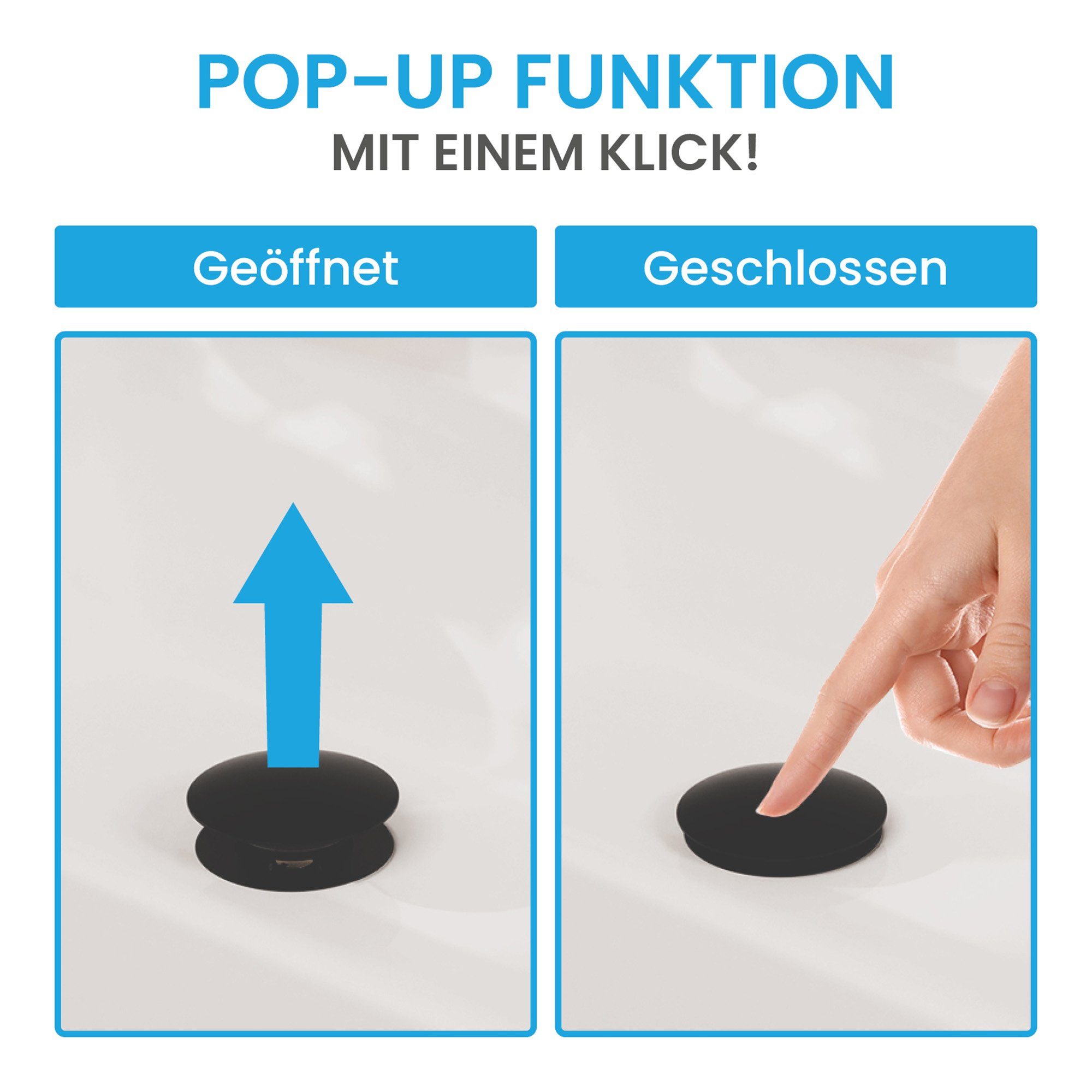 Bächlein Ablaufgarnitur Waschbeckenabfluss Pop Up (Eleganter günstig online kaufen