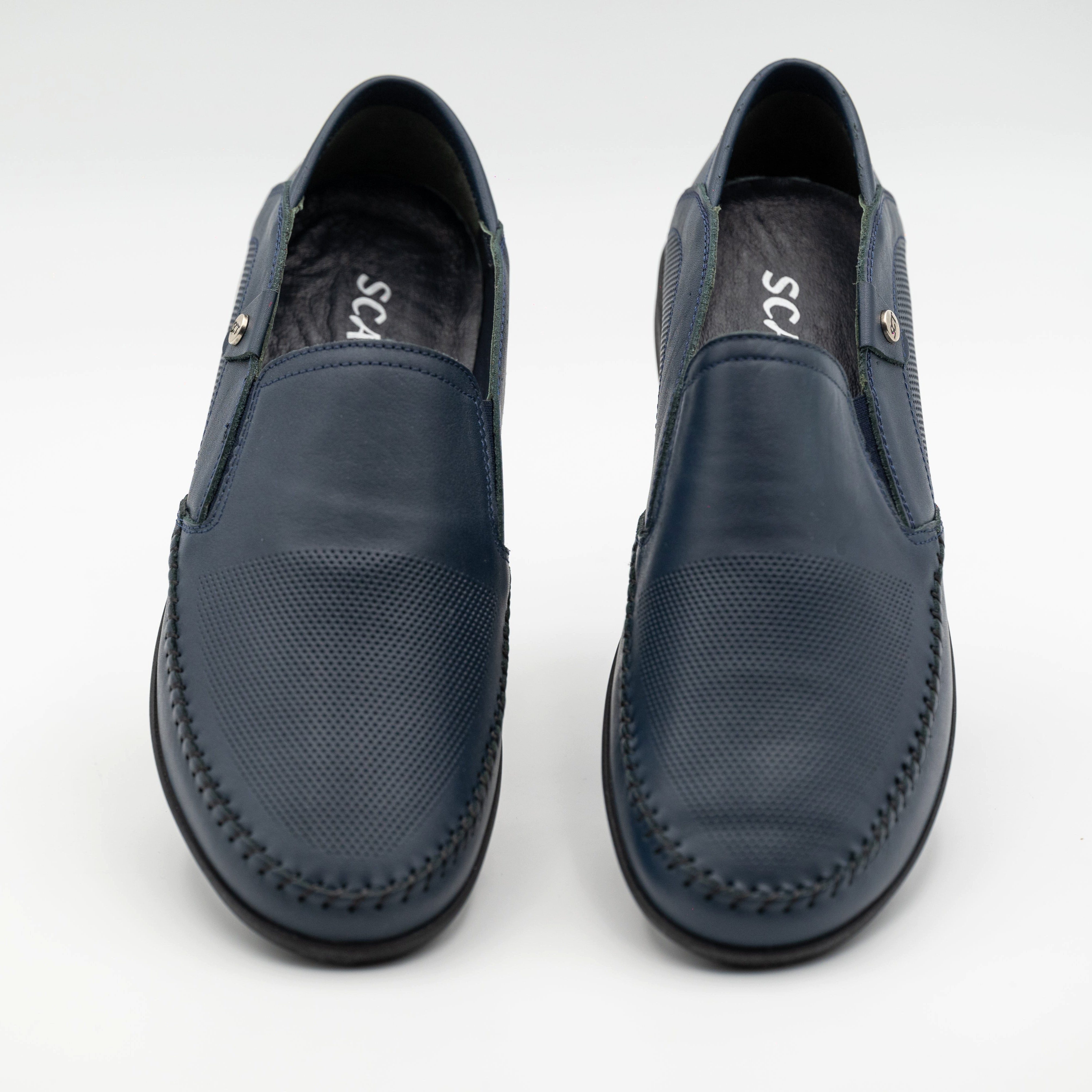 LaMarta Blau herren leder Mokassins, Büroschuhe, günstig online kaufen