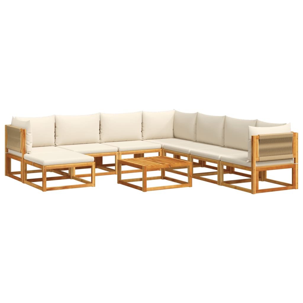 vidaXL Loungesofa 9-tlg. Garten-Sofagarnitur mit Kissen günstig online kaufen