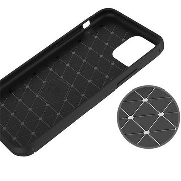 CoolGadget Handyhülle Carbon Handy Hülle für Apple iPhone 11 Pro Max 6,5 Zoll, robuste Telefonhülle Case Schutzhülle für iPhone 11 Pro Max Hülle