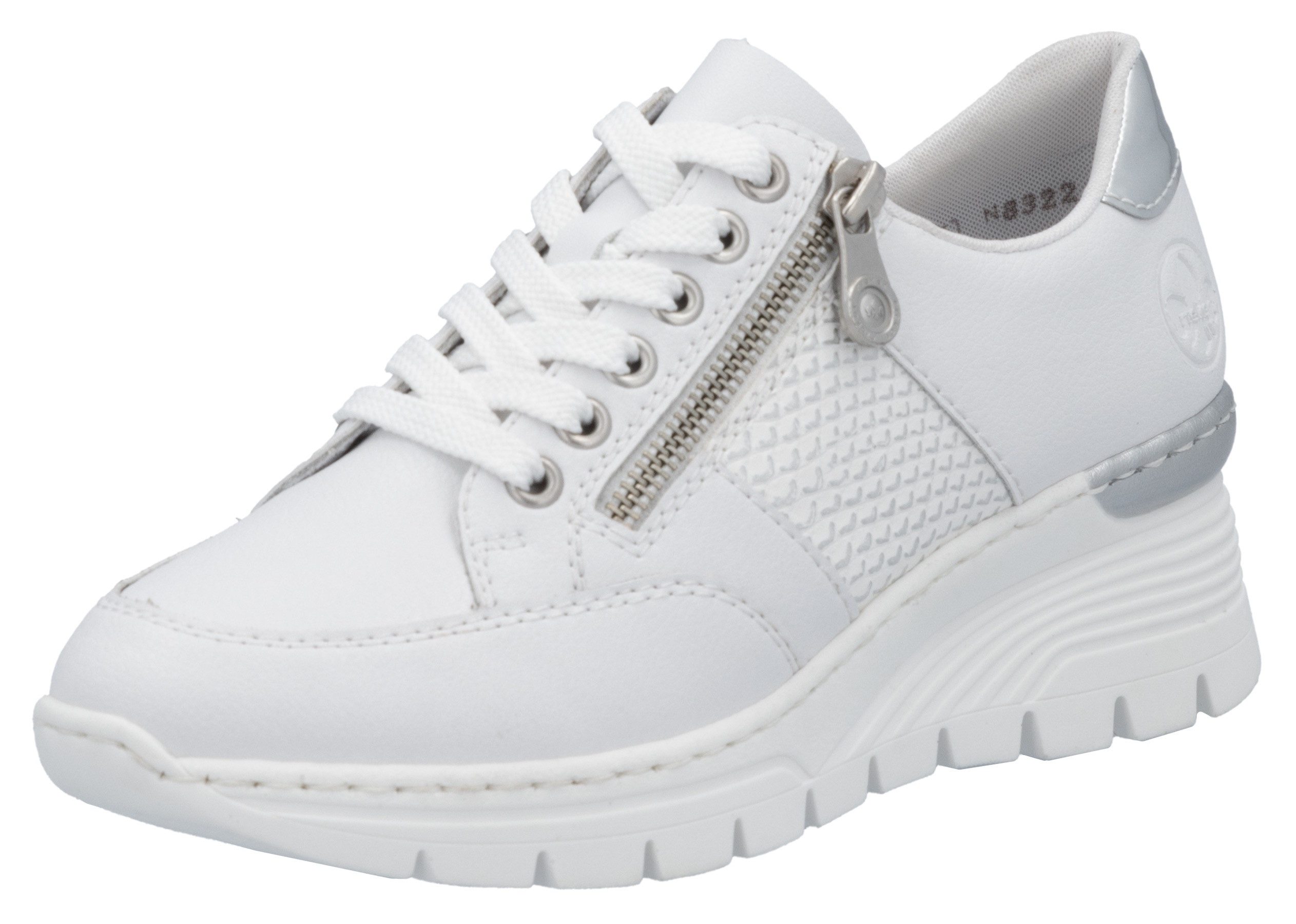 Rieker Keilsneaker, Halbschuh, Freizeitschuh, Schnürschuh, Sneaker mit Reiß günstig online kaufen