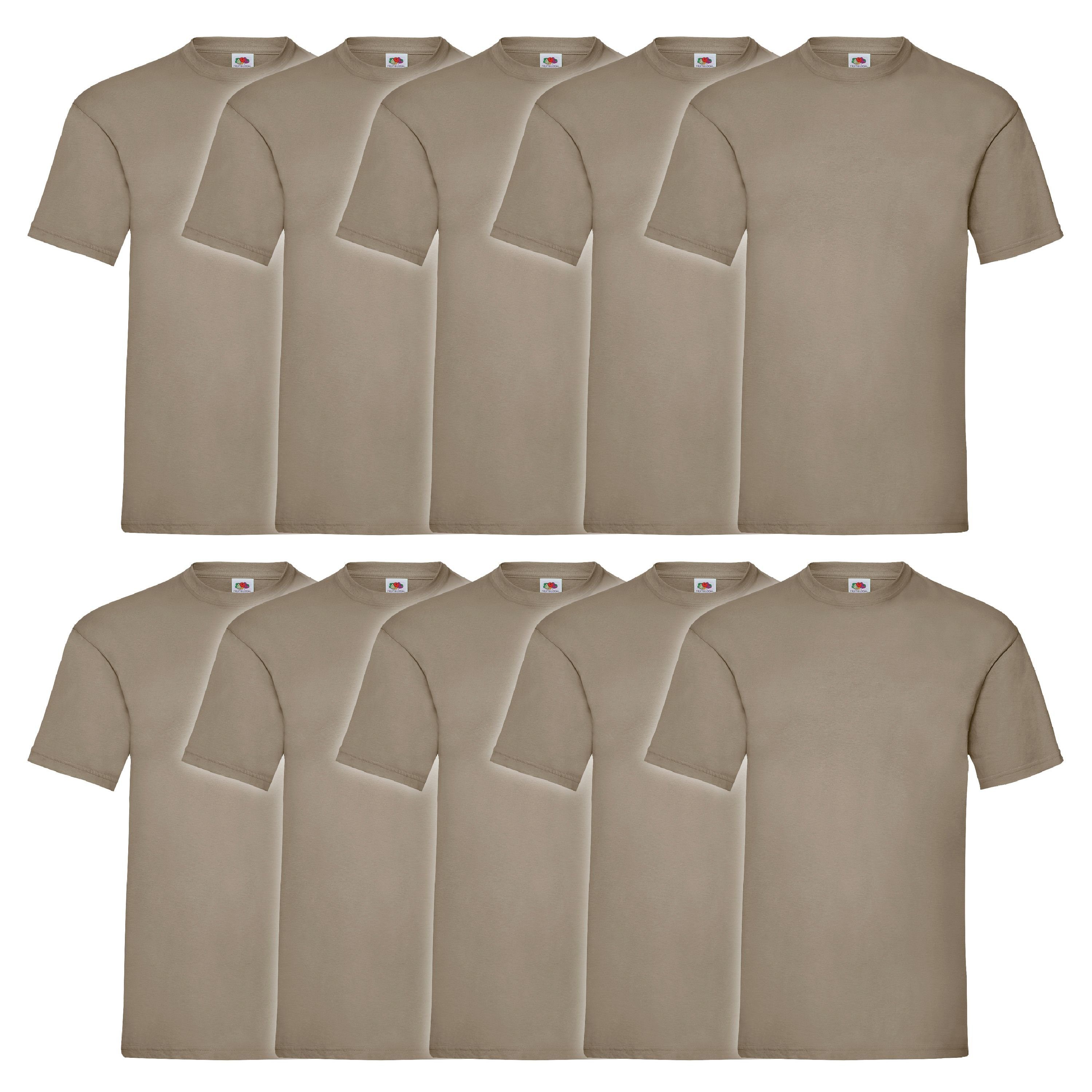 Fruit of the Loom Rundhalsshirt Valueweight T-Shirt khaki