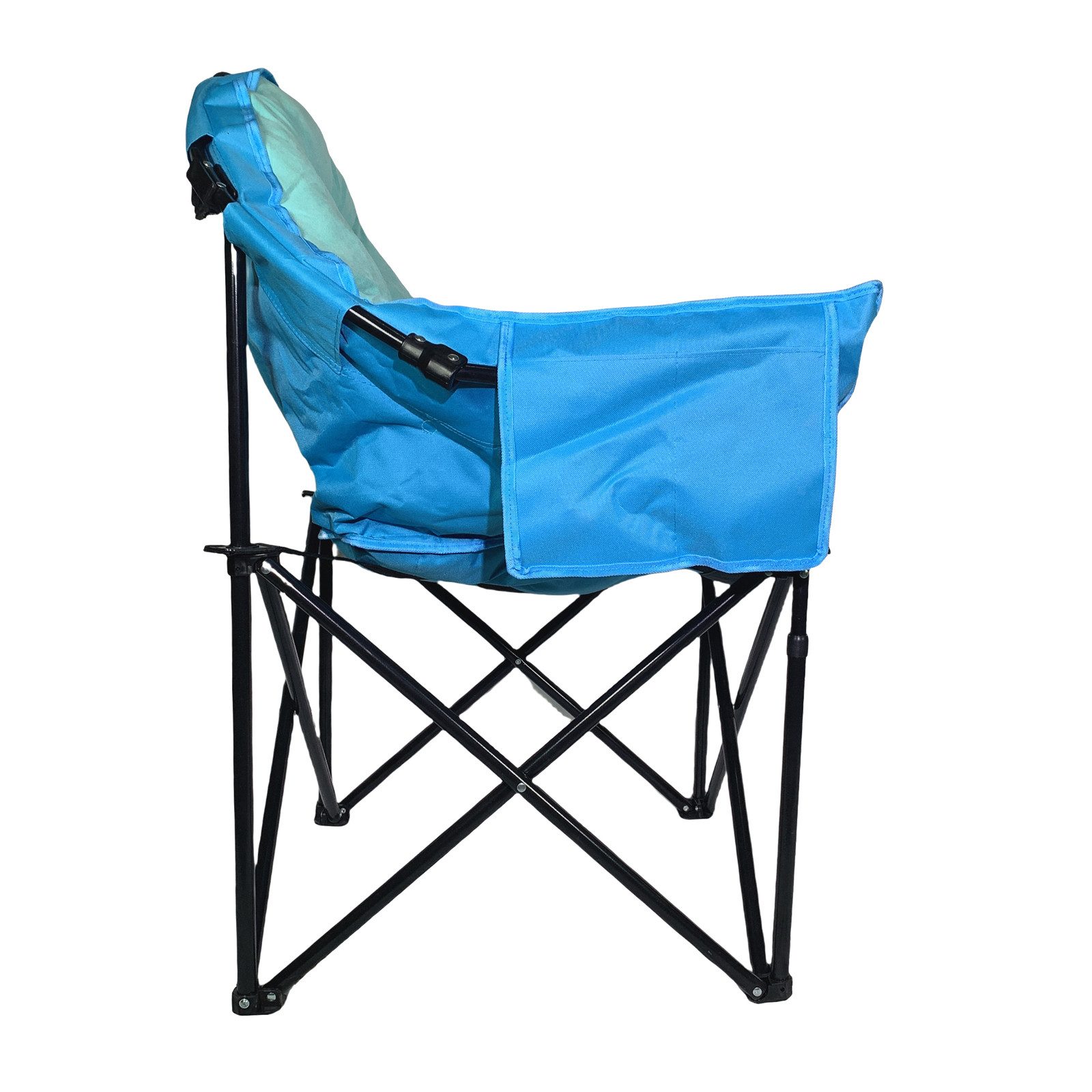 HTI-Living Klappstuhl Klappbarer Komfortsessel mit weichem Velvet Bezug (Stück), Campingstuhl – Bild 4 von 5