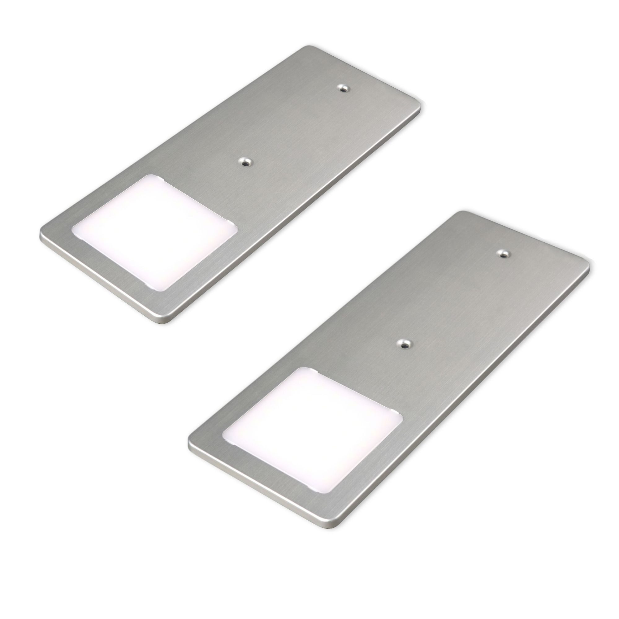 kalb LED Unterbauleuchte LED Unterbauleuchten silber 5W- sehr flache Küchenleuchte, 2er Set warmweiß, warmweiss