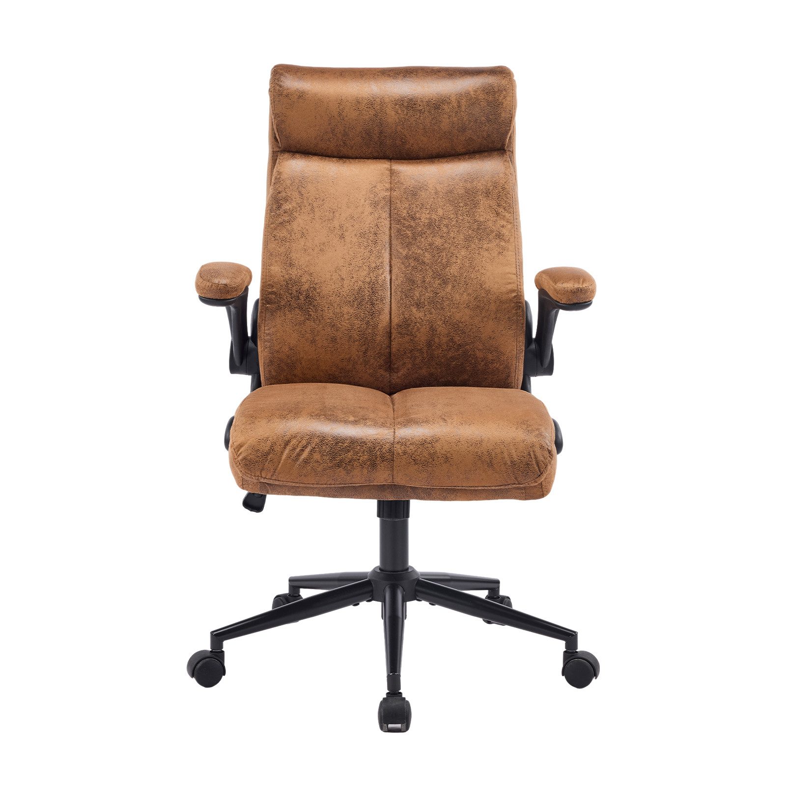VINGLI Bürostuhl Ergonomischer Schreibtischstuhl mit hochklappbarer Armlehne, Wippfunktion 105°-120°, Höhenverstellbar, 150KG Belastbarkeit