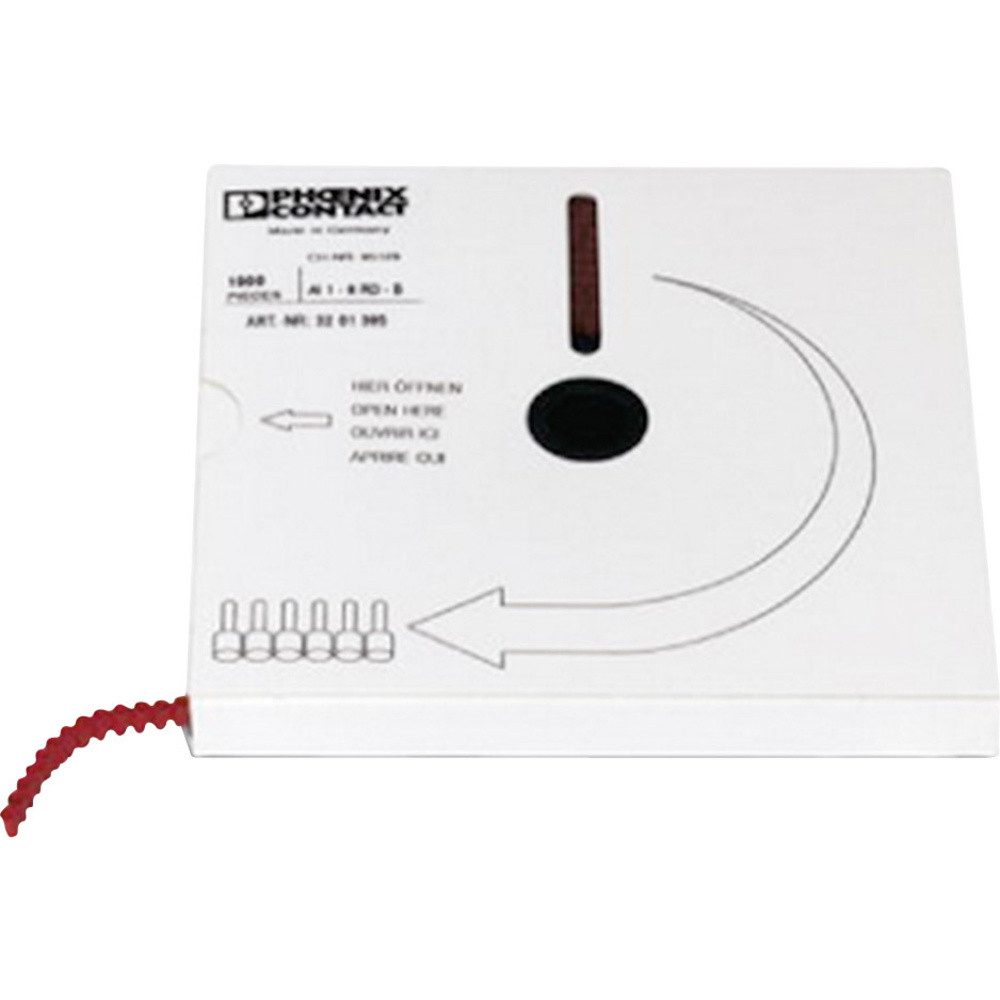 Phoenix Contact Aderendhülsen Phoenix Contact 3201385 Aderendhülse 1 mm² Teilisoliert Rot 1000 St., AI 1 - 8 RD-B