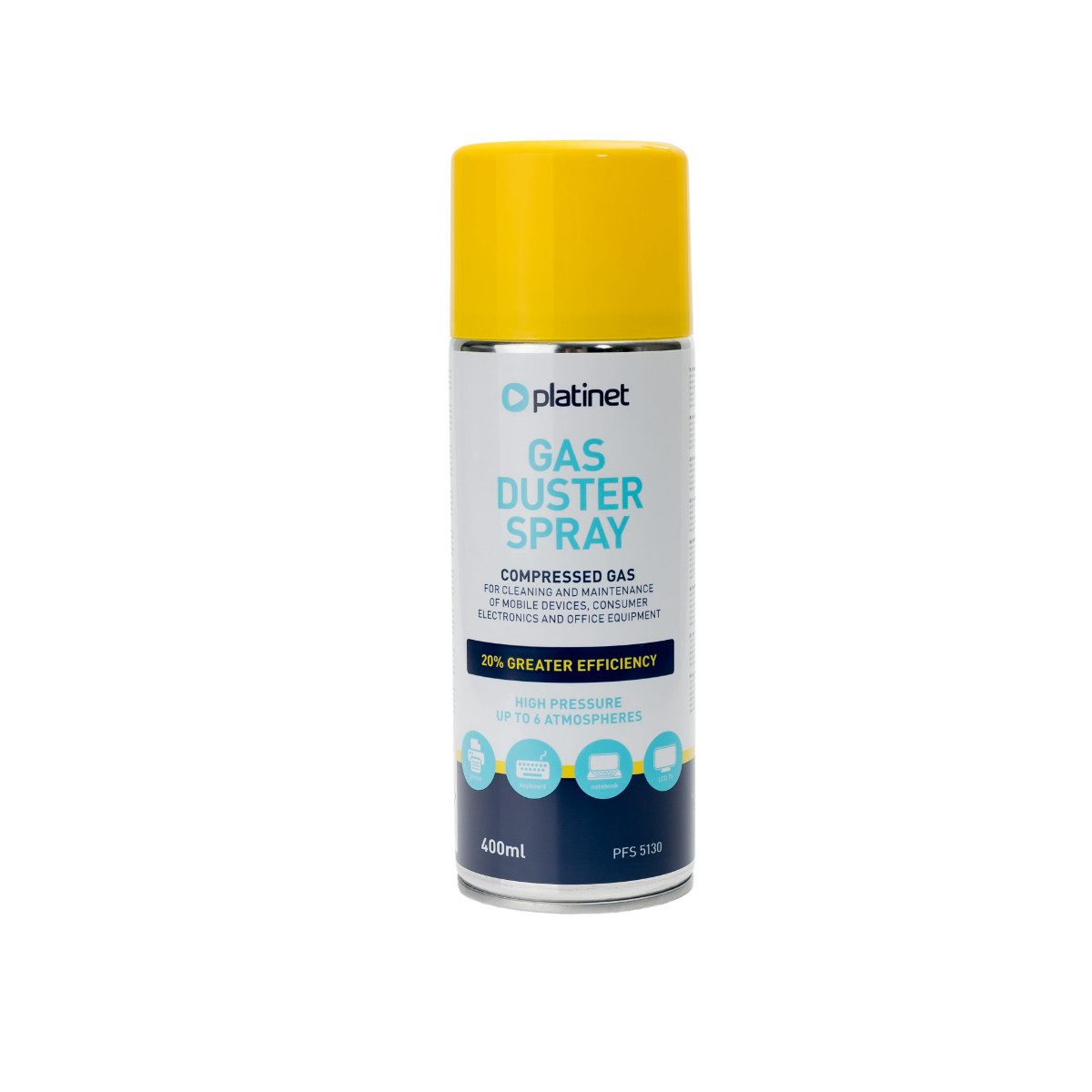 Platinet PFS5130 Reinigungsspray (1-St. 1x Druckluftspray 400 ml Druckluftspray für Elektronik)
