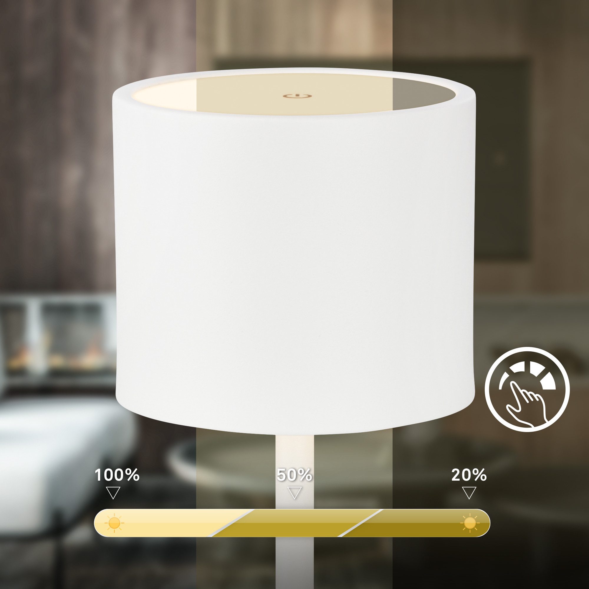 Briloner Leuchten Tischleuchte LED Tischlampe Akku IP44 kabellos Indoor/Outdoor, mit Ladestation, LED wechselbar, 2700K - Extra - Warmweiß, LED Tischlampe kabel – Bild 3 von 5