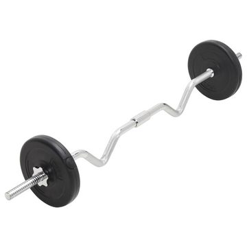 vidaXL Hantel Langhantel- und Kurzhantel-Set 30 kg Gewichtheben Fitness Sport