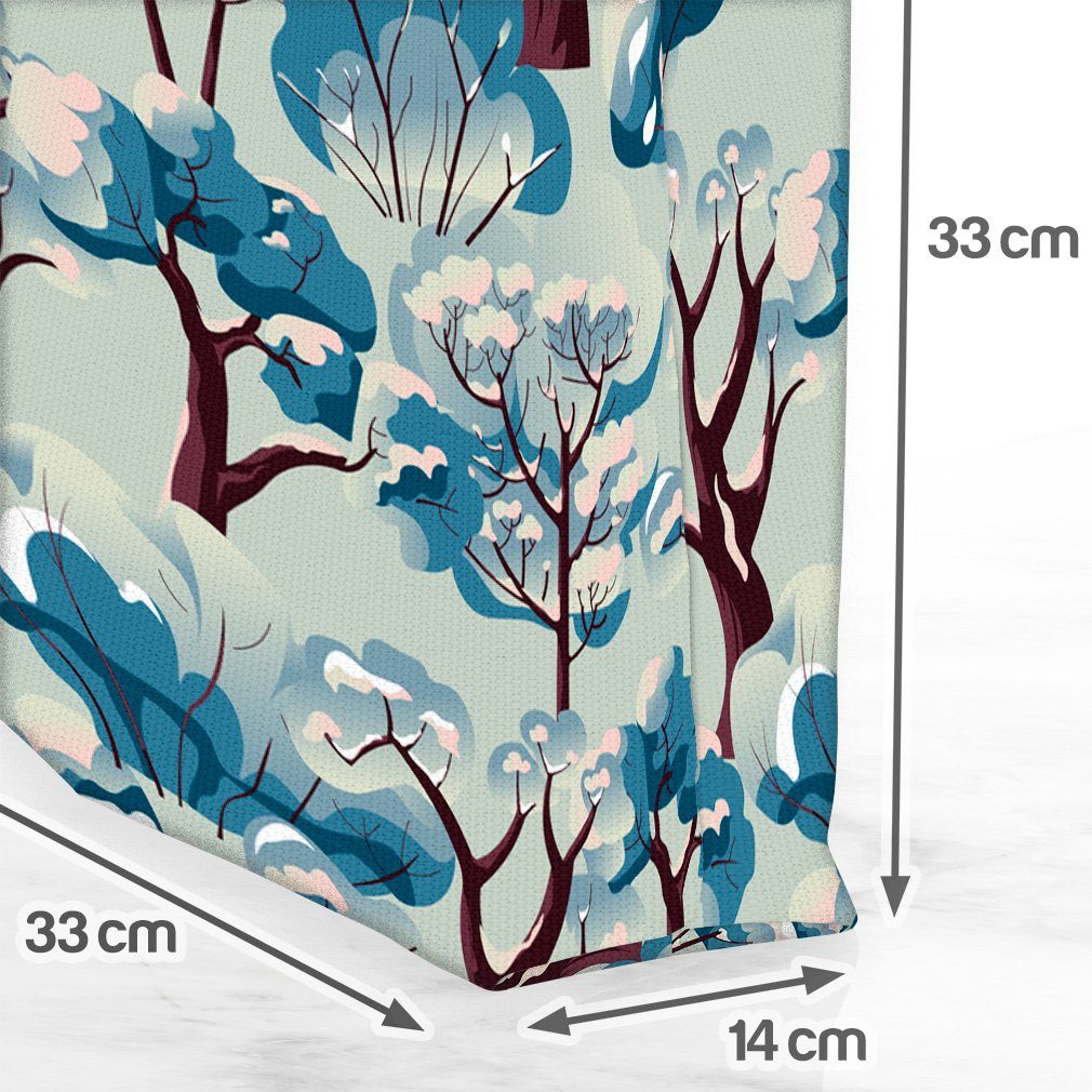 Henkeltasche VOID Design baum Winter Illustration Natur (1-tlg), Kunst herbs Bäume Pflanzen wald