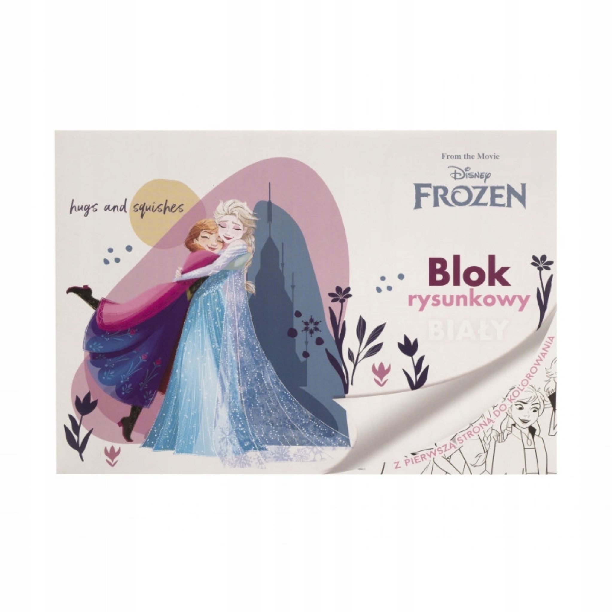 Festivalartikel Zeichenblock Zeichenblock A4/20 Blätter Frozen - weiße Malvorlage