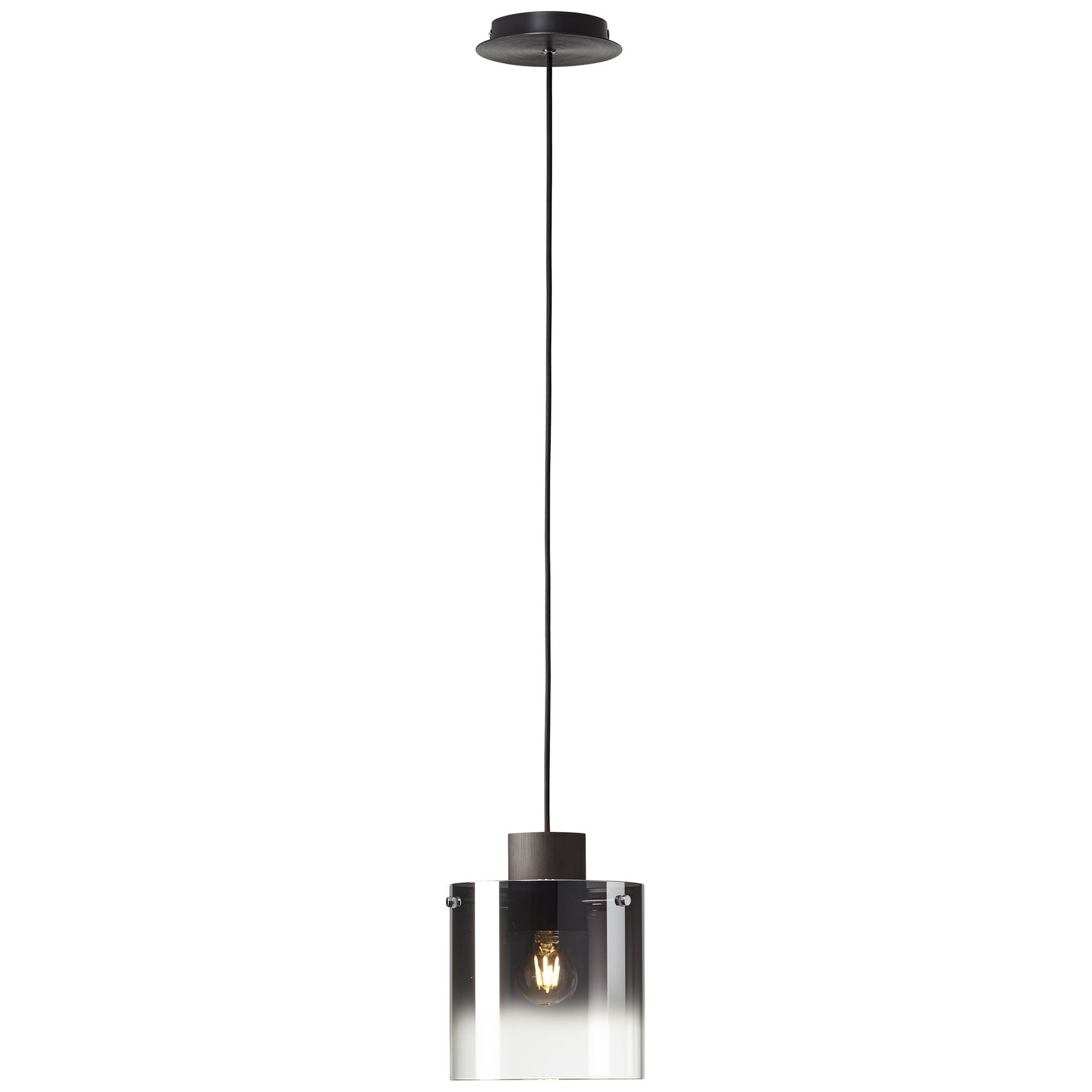 Brilliant Pendelleuchte Beth, ohne Leuchtmittel, Hängelampe 20cm Kaffee/rauchglas