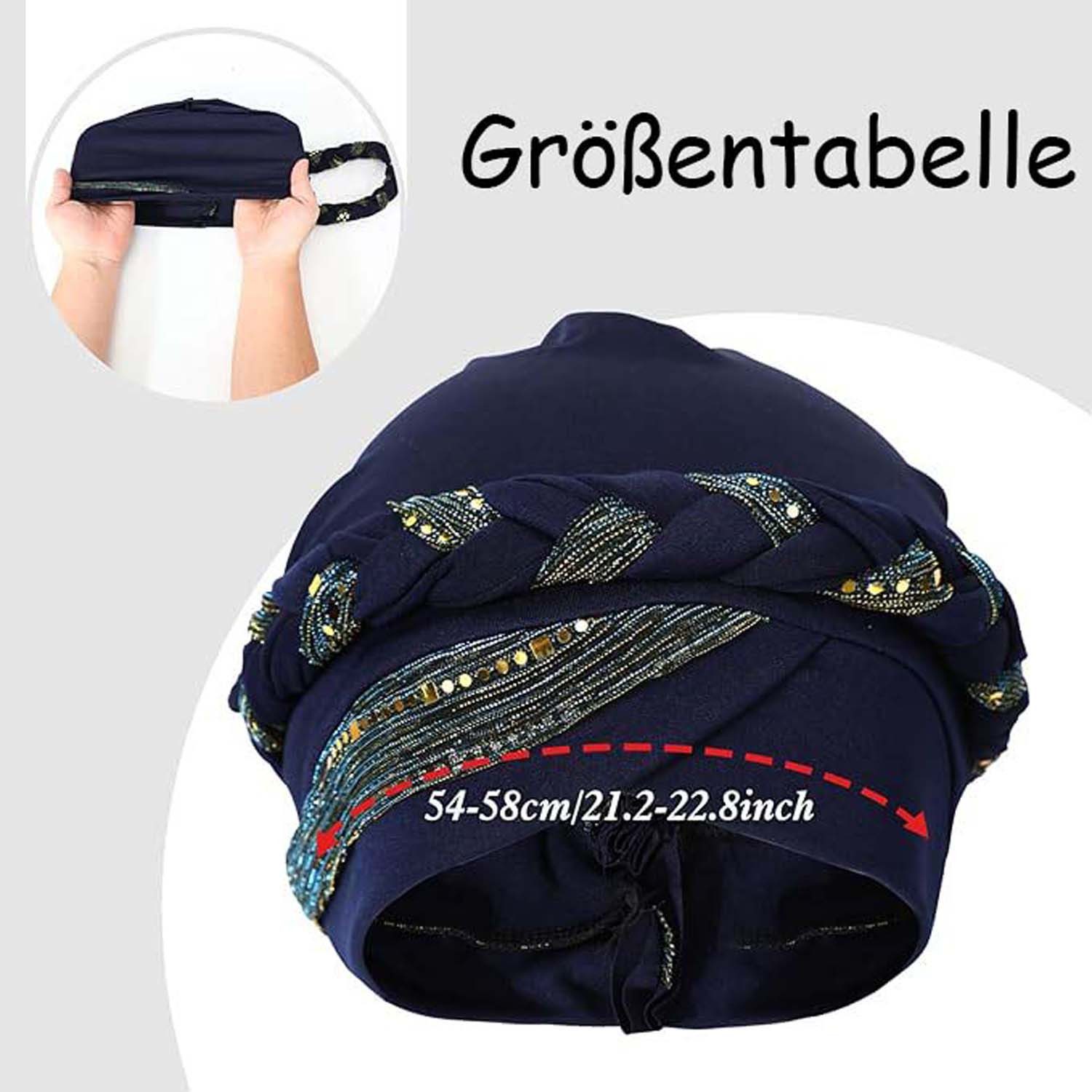 Zaewry Kopftuch Chemo Turban für Damen, Kopfbedeckung Beanie Mütze