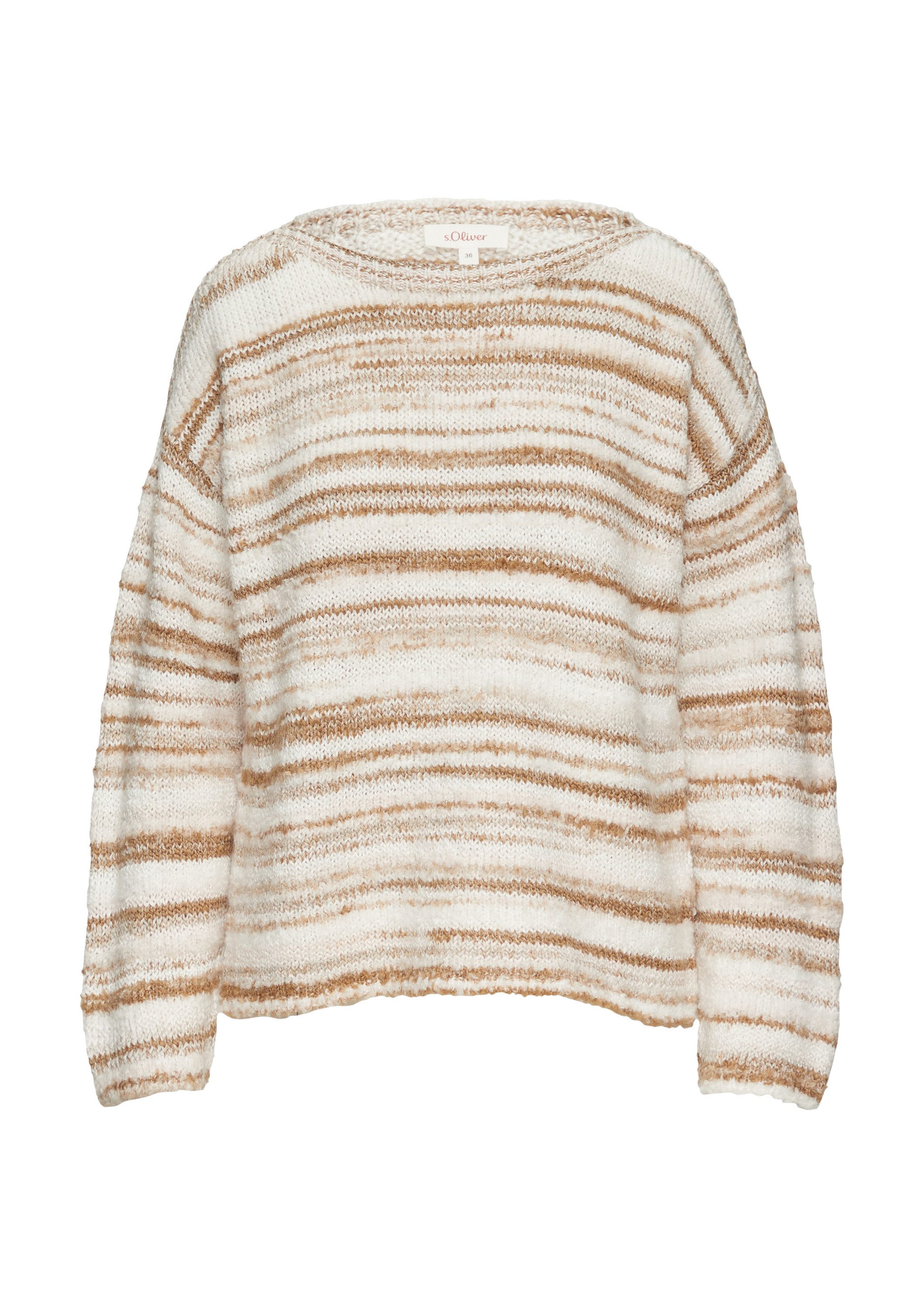 s.Oliver Longpullover Strickpullover Strukturierter Relaxed Fit-Pullover mi günstig online kaufen