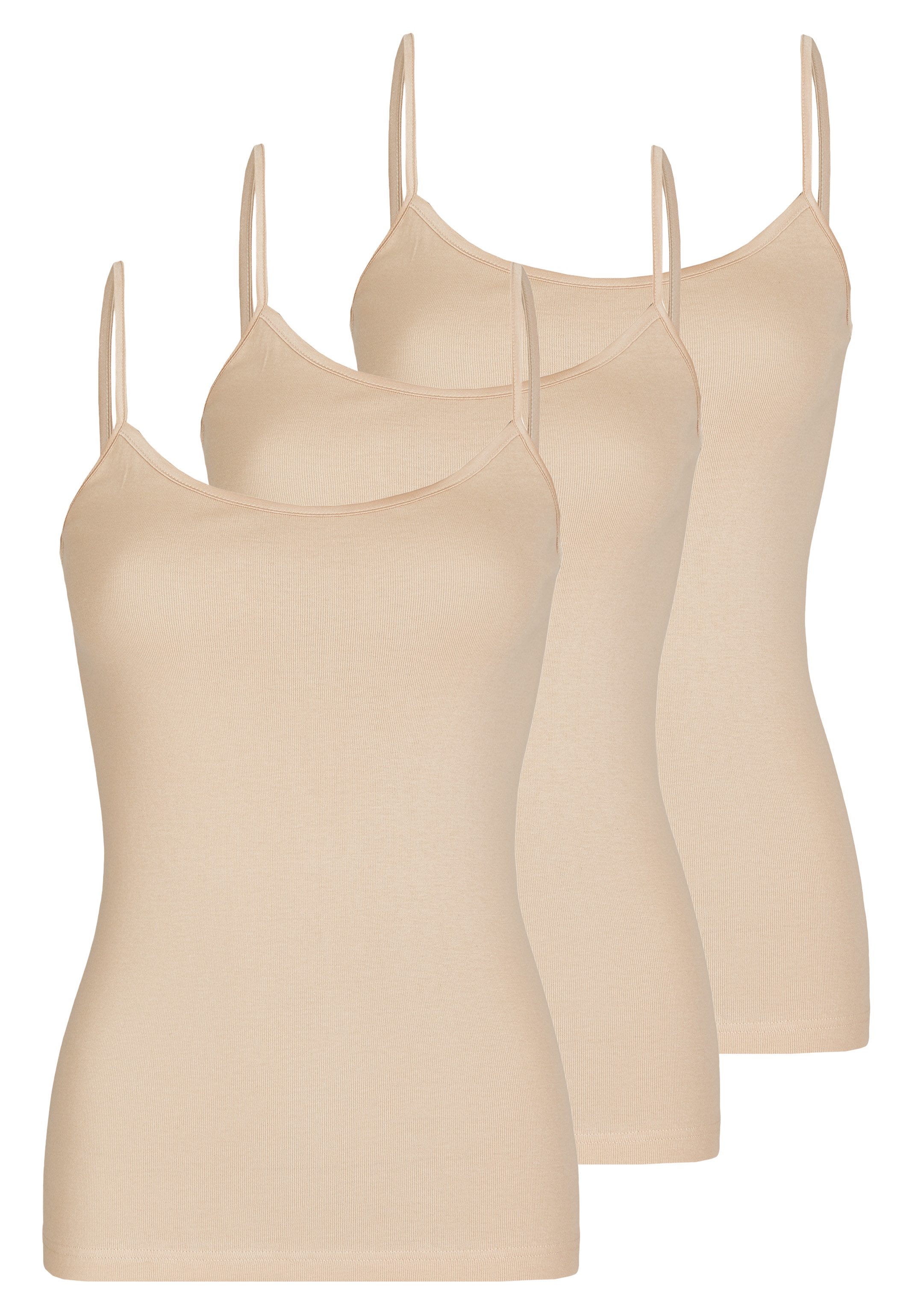 Nina Von C. Unterhemd 3er Pack Daily (Spar-Set, 3-St) Spaghetti Top - Baumwolle - Atmungsaktiv