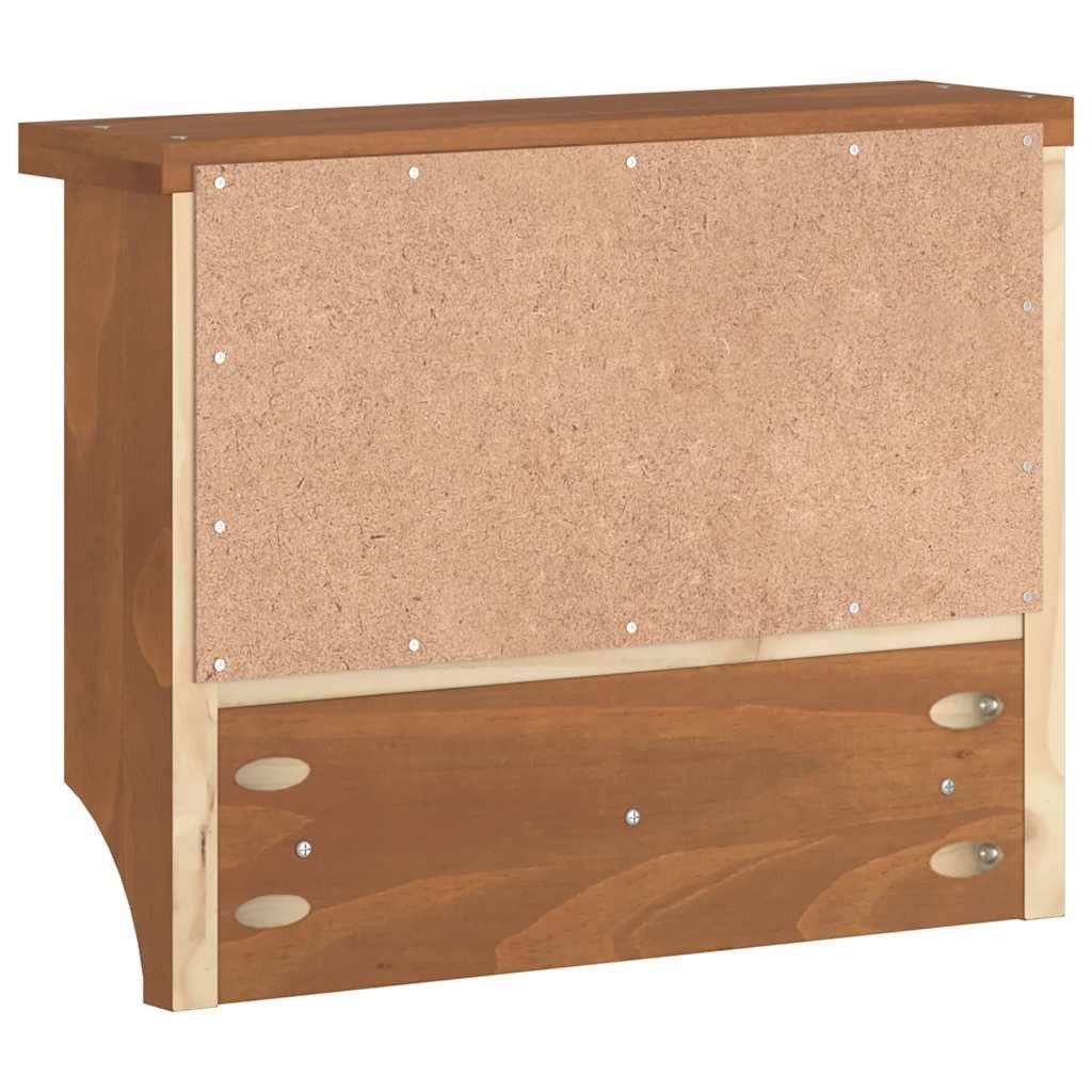 vidaXL Garderobenständer Wandgarderobe SANDNES 45x12x35 cm Massivholz Kiefer, (1 St)